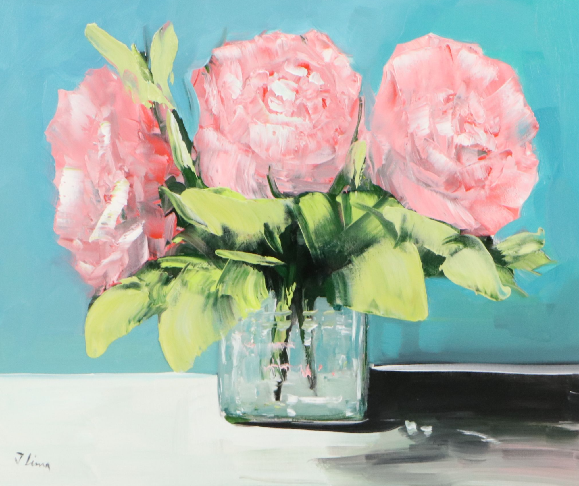 José M. Lima Oil Painting of Flower Arrangement, 2026