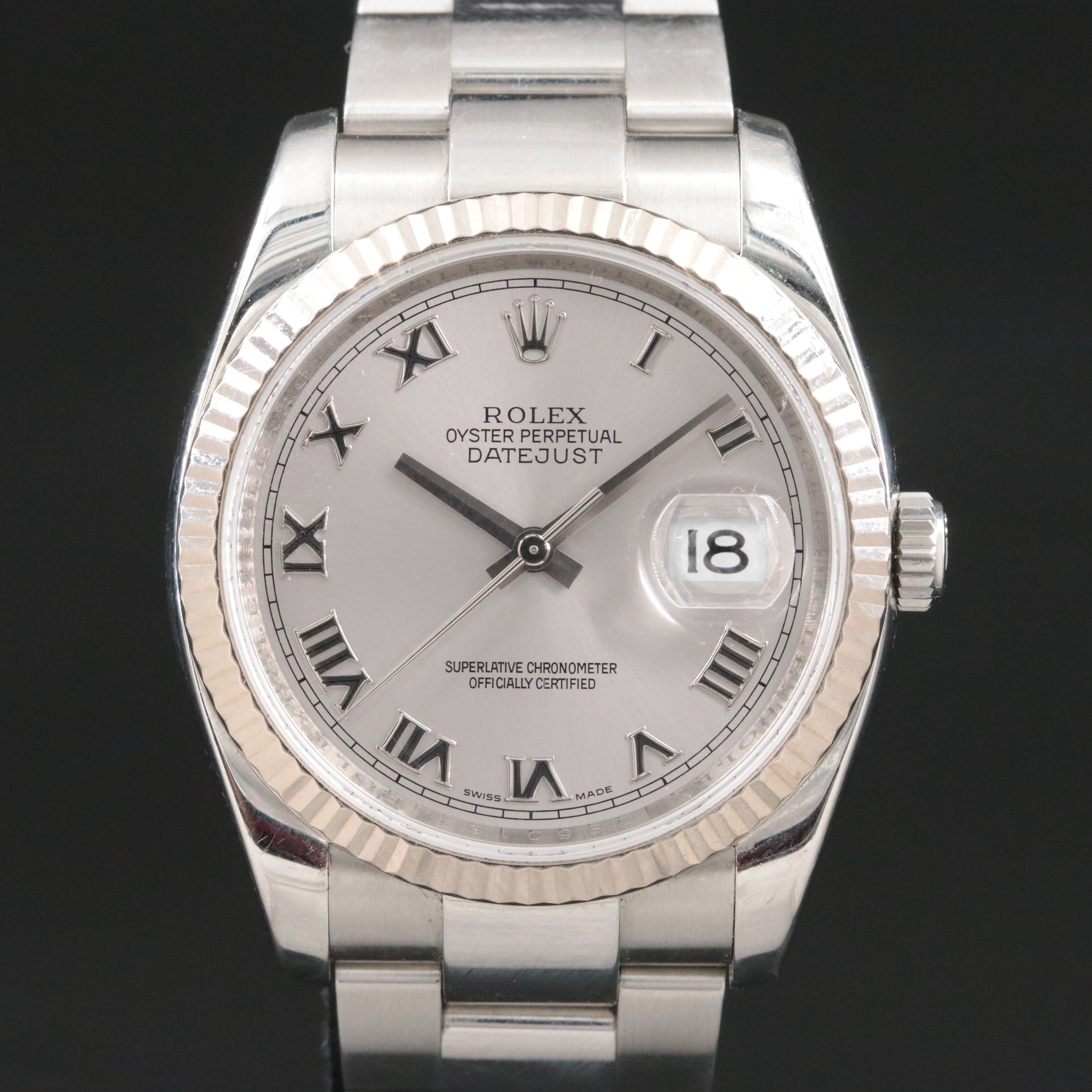 2006 Rolex Datejust 18K & Steel Model 116234 Watch