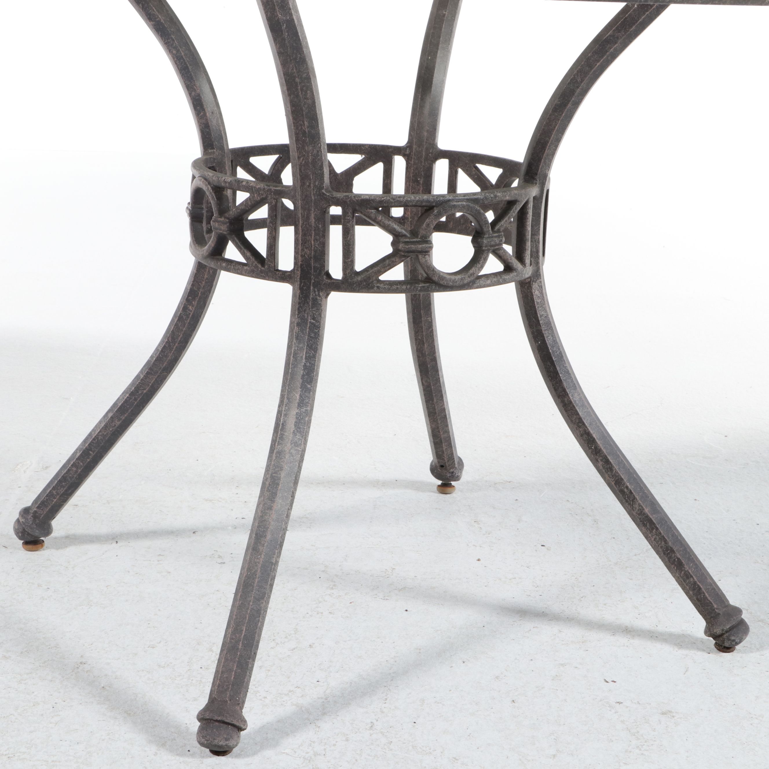 Contemporary Cast Metal Patio Dining and Lounge Furniture