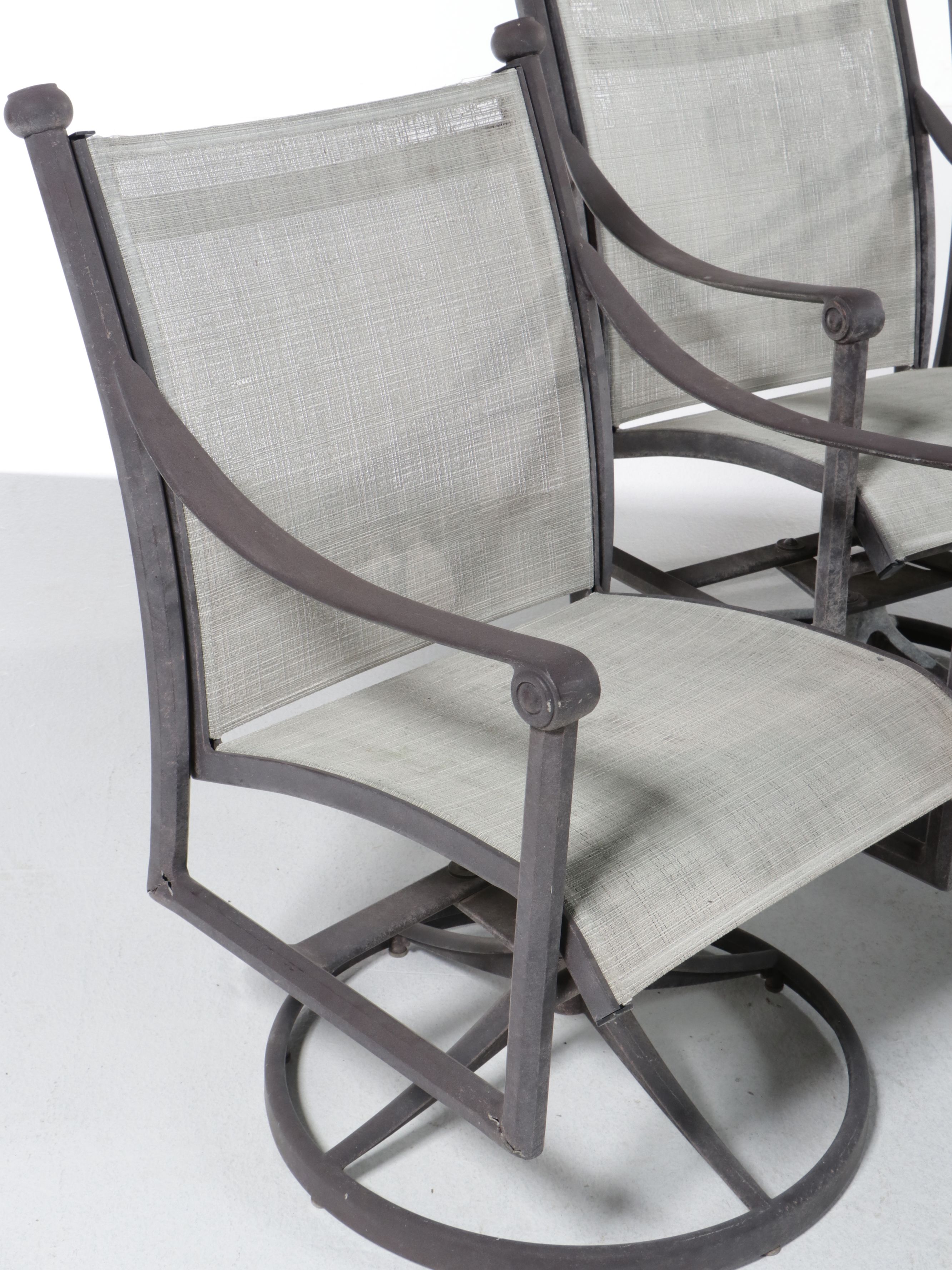 Contemporary Cast Metal Patio Dining and Lounge Furniture