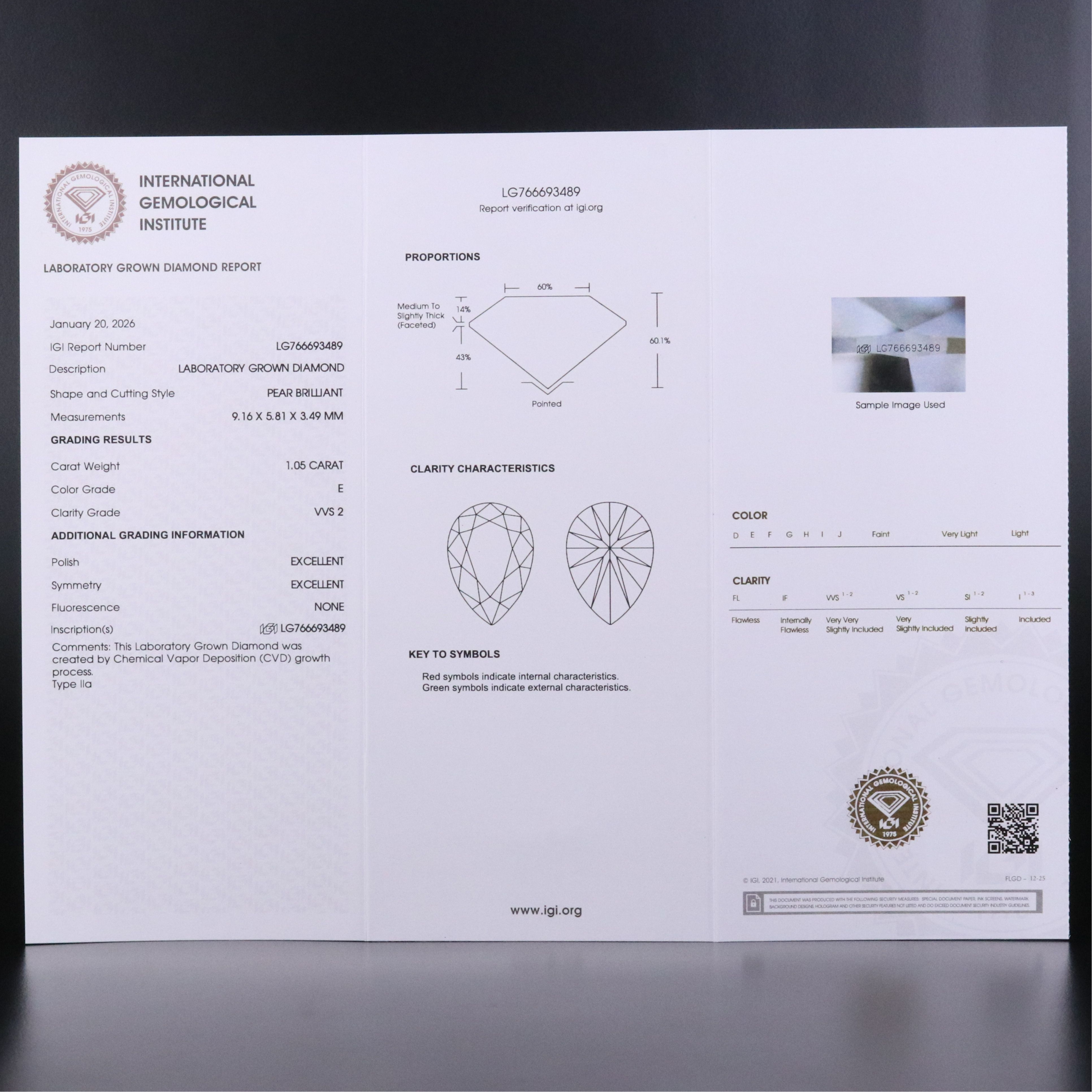 14K 2.42 CTW Lab Grown Diamond Ring with IGI Reports
