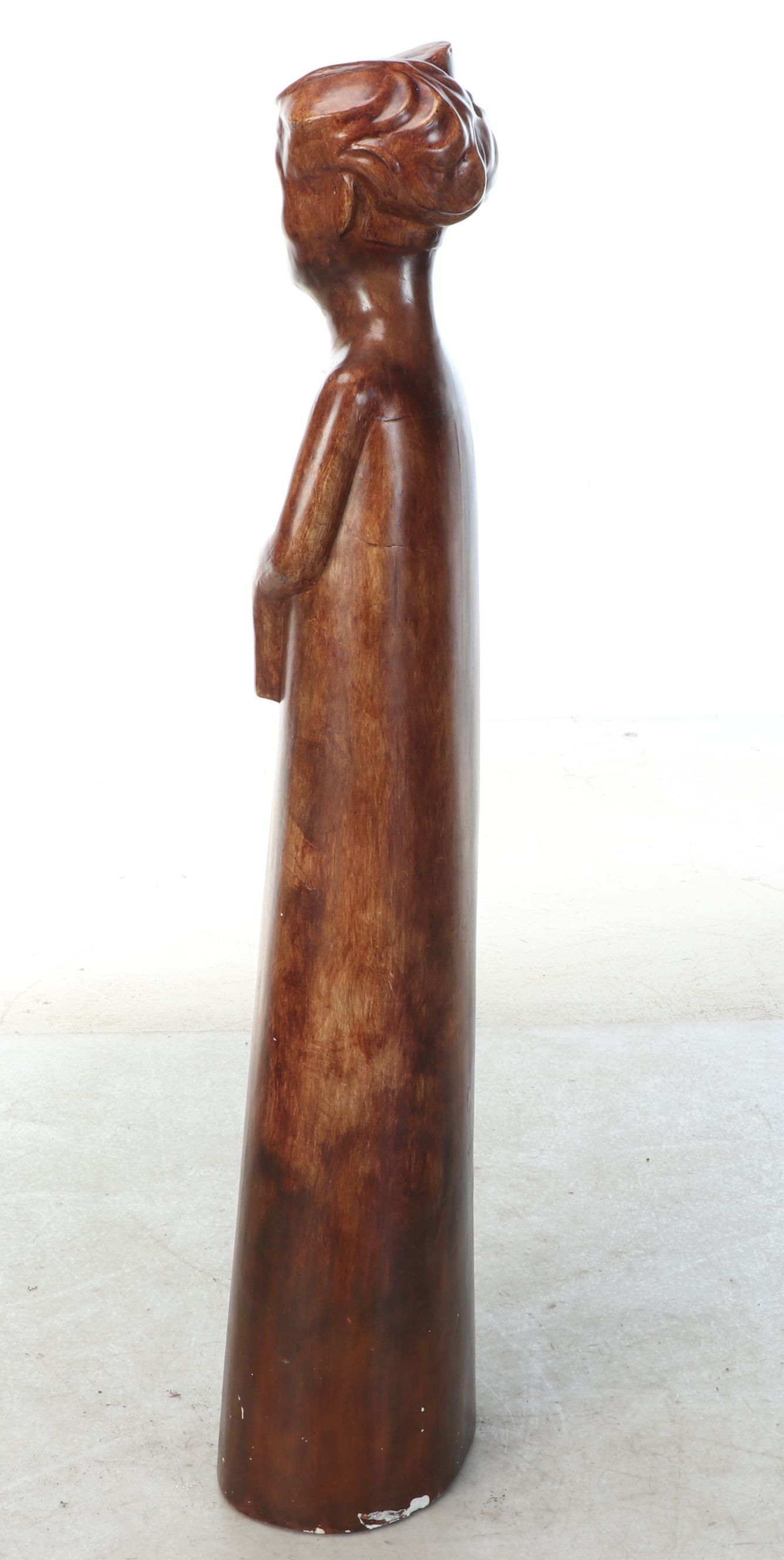 Painted Cast Plaster Standing Floor Sculpture