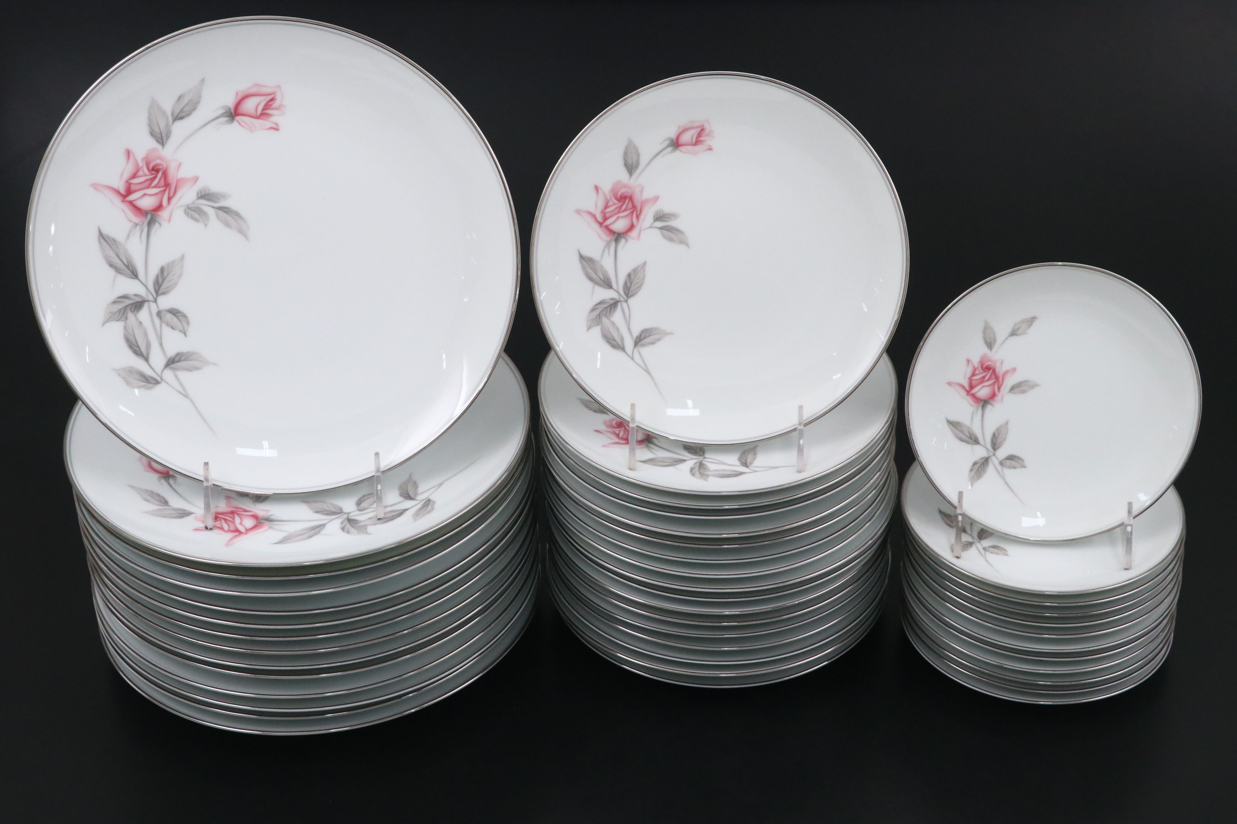 Noritake "Rosemarie" Porcelain Dinnerware and Serving Pieces, 1959-1975
