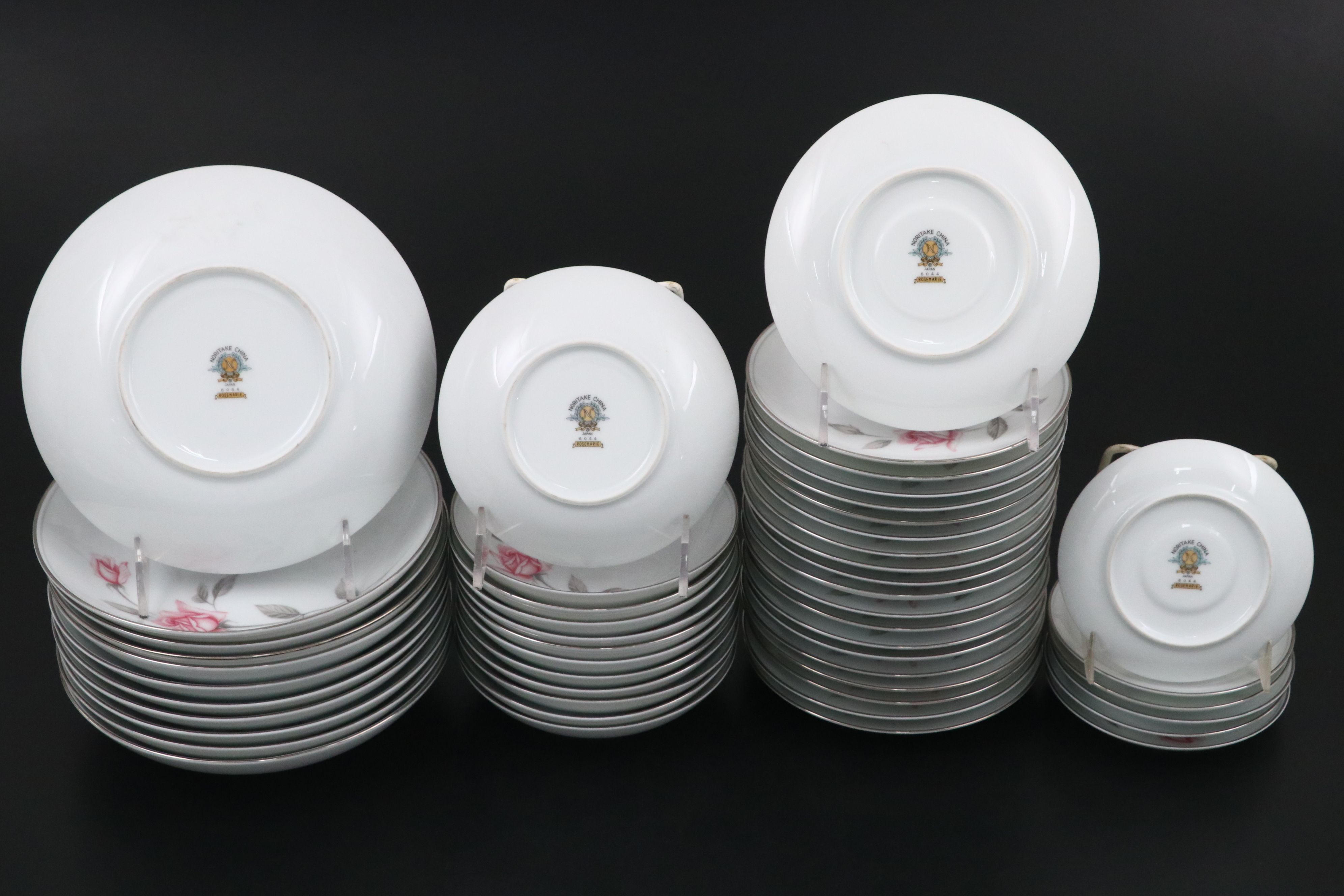 Noritake "Rosemarie" Porcelain Dinnerware and Serving Pieces, 1959-1975