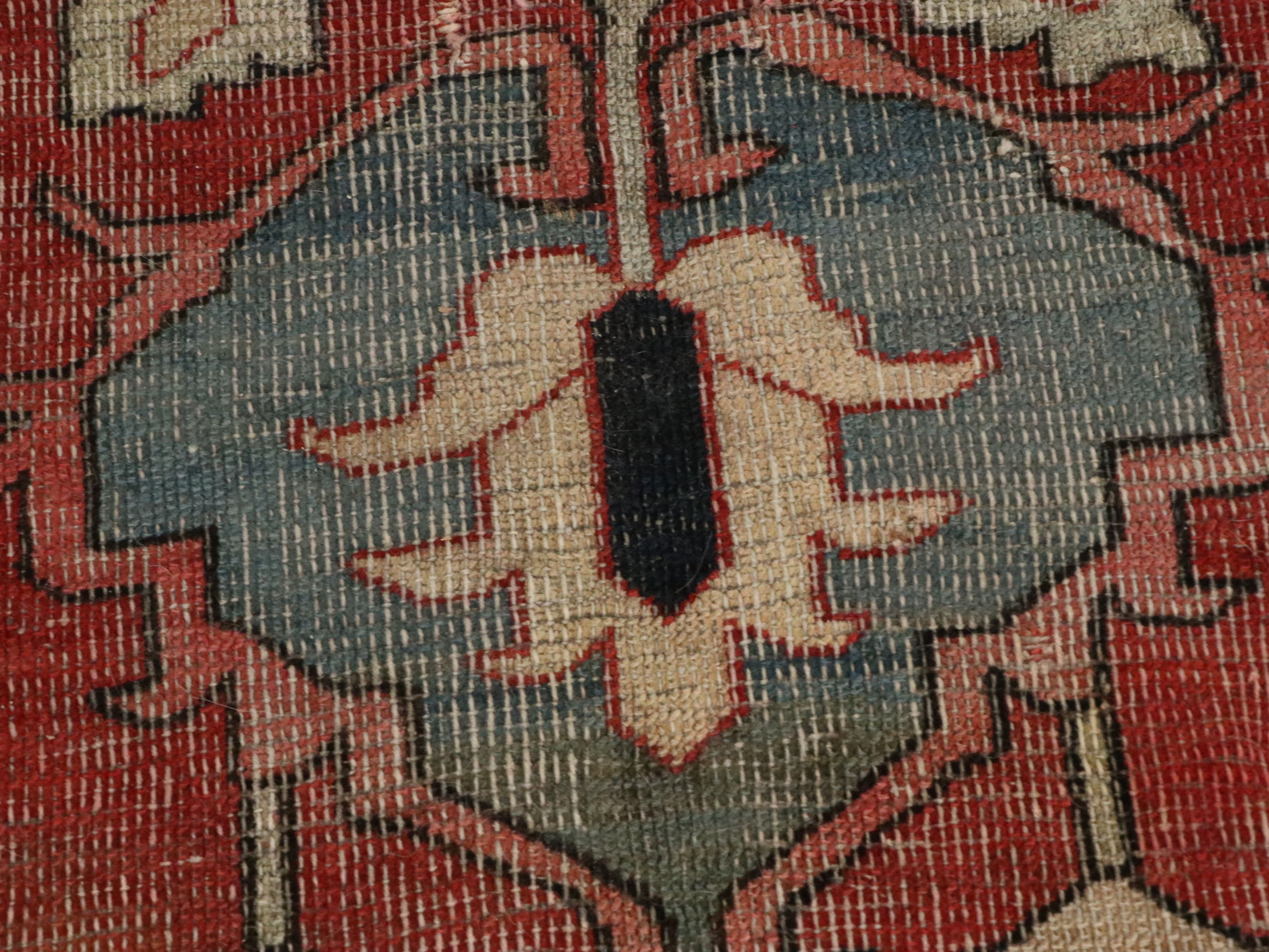 9'9 x 14' Hand-Knotted Persian Heriz Room-Sized Rug