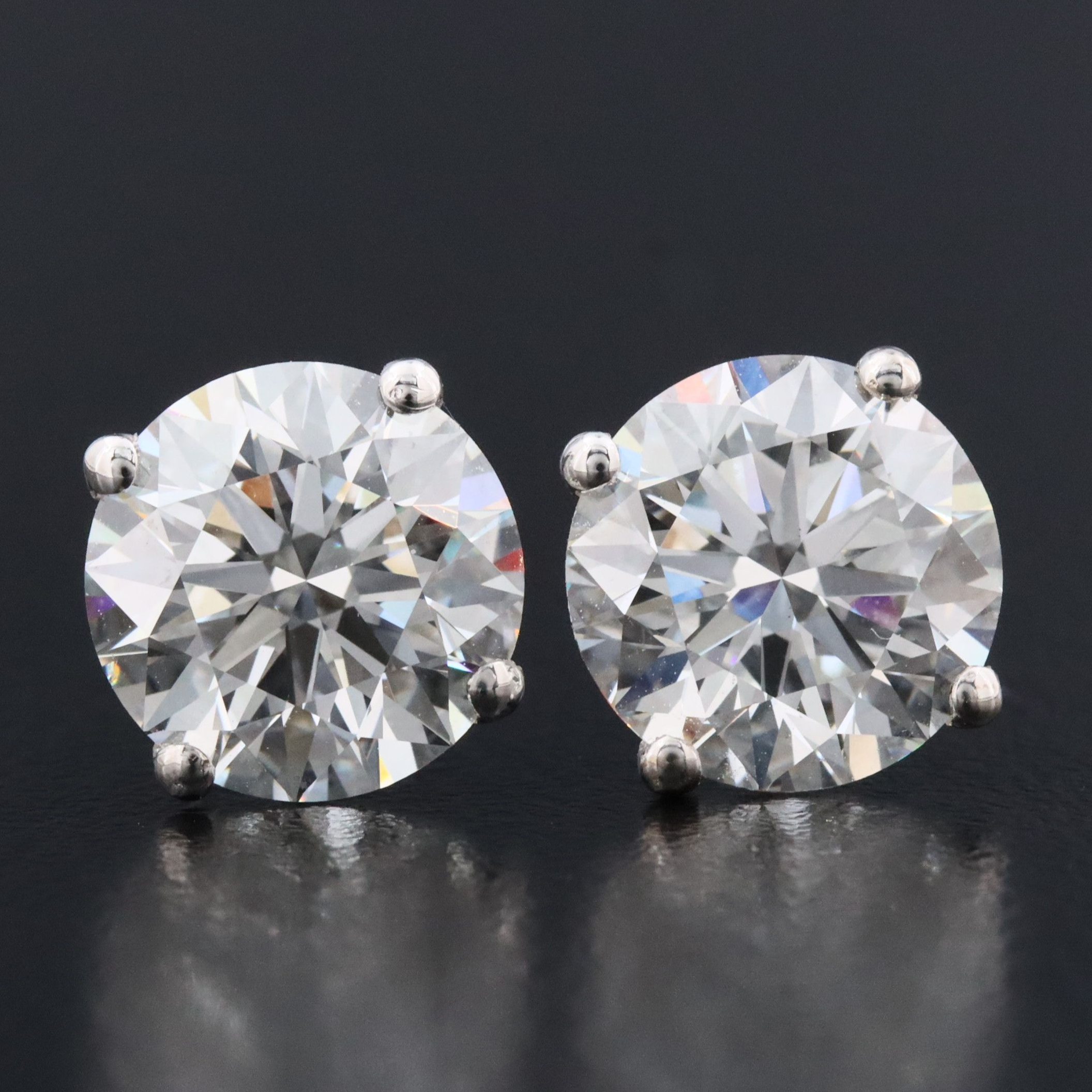 14K 6.08 CTW Lab Grown Diamond Stud Earrings with IGI Reports