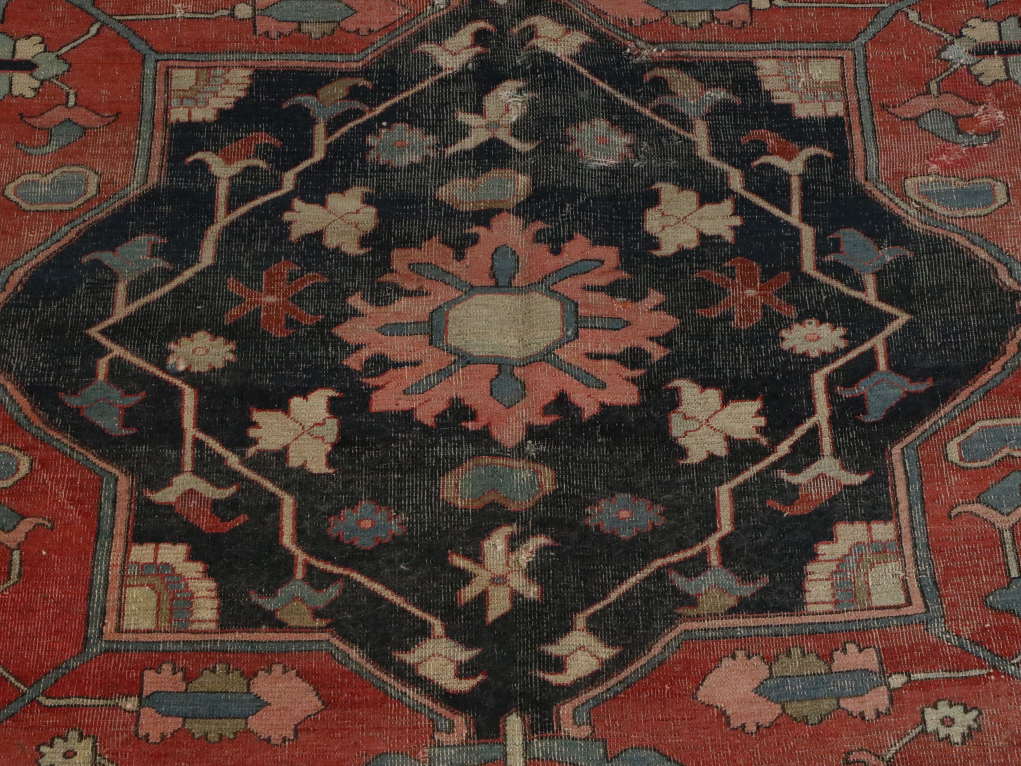 9'9 x 14' Hand-Knotted Persian Heriz Room-Sized Rug