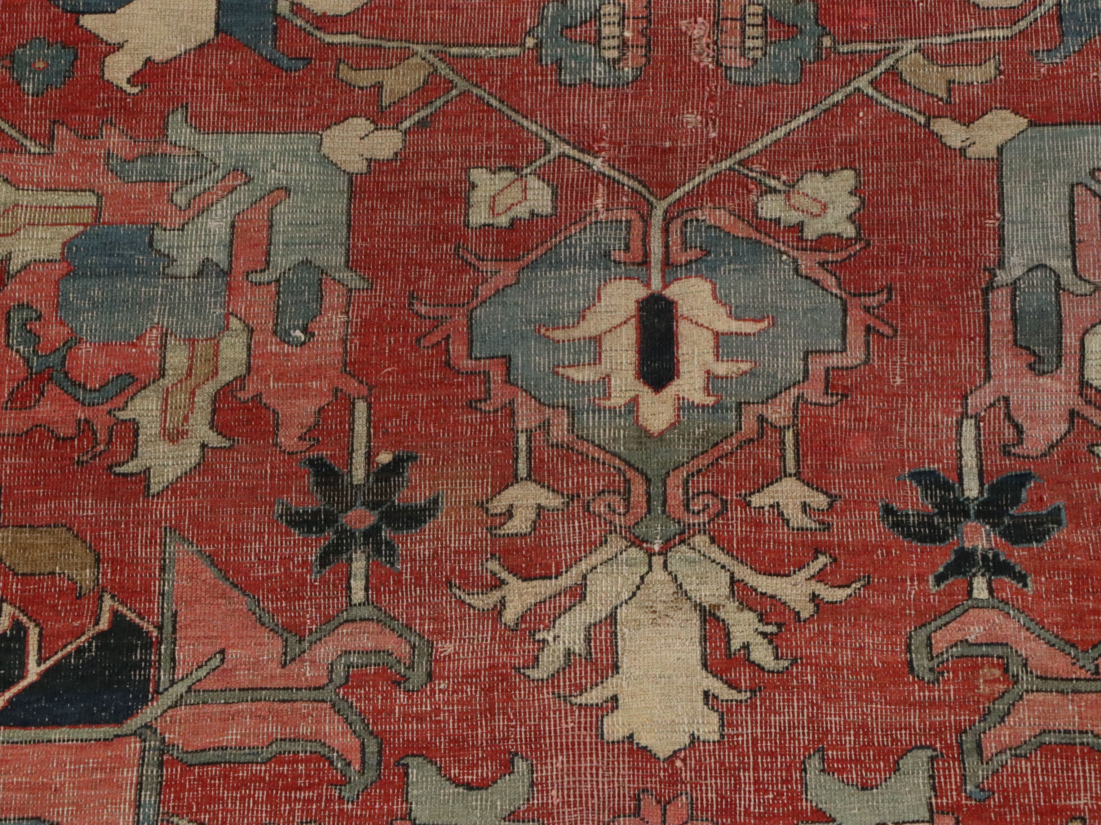 9'9 x 14' Hand-Knotted Persian Heriz Room-Sized Rug