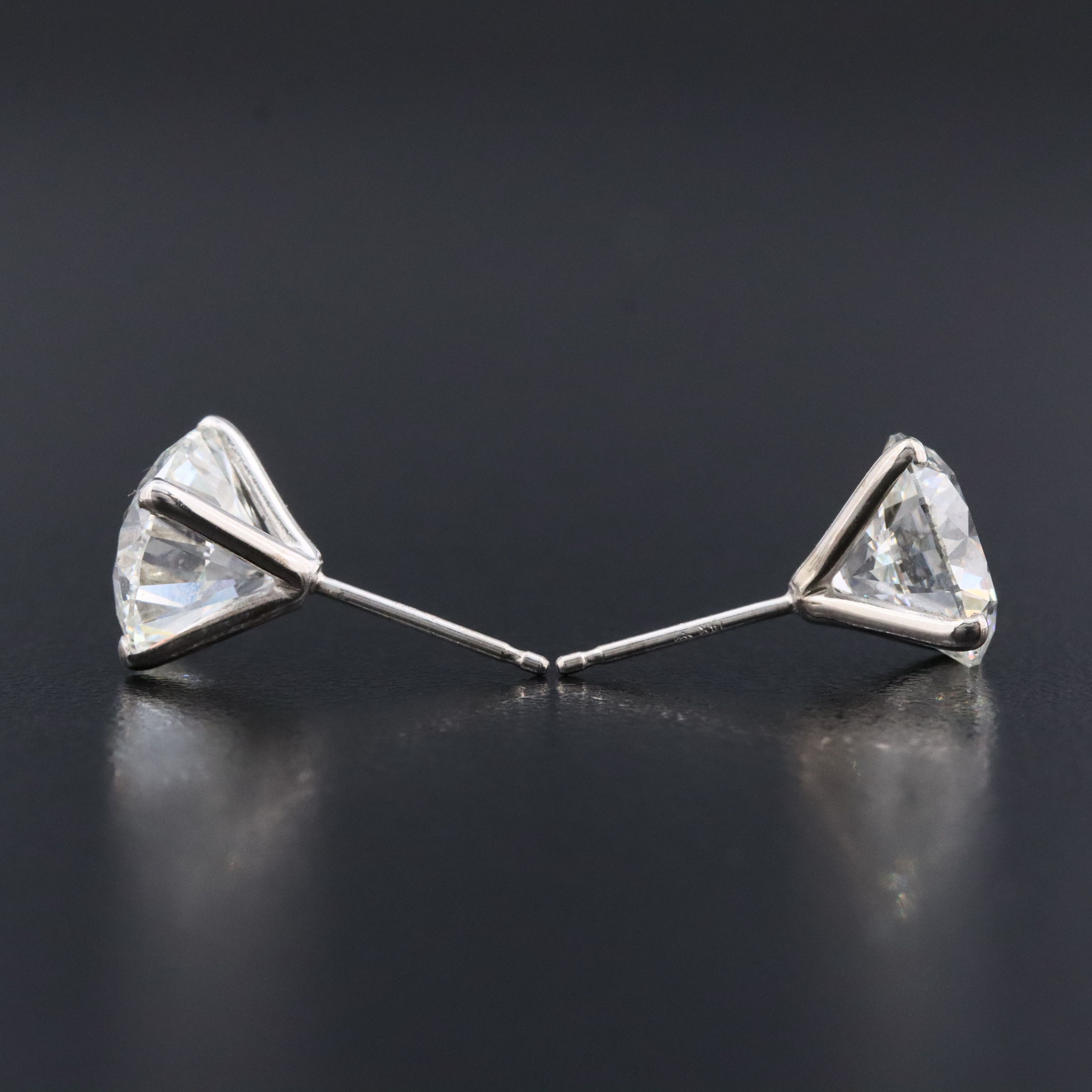 14K 6.08 CTW Lab Grown Diamond Stud Earrings with IGI Reports