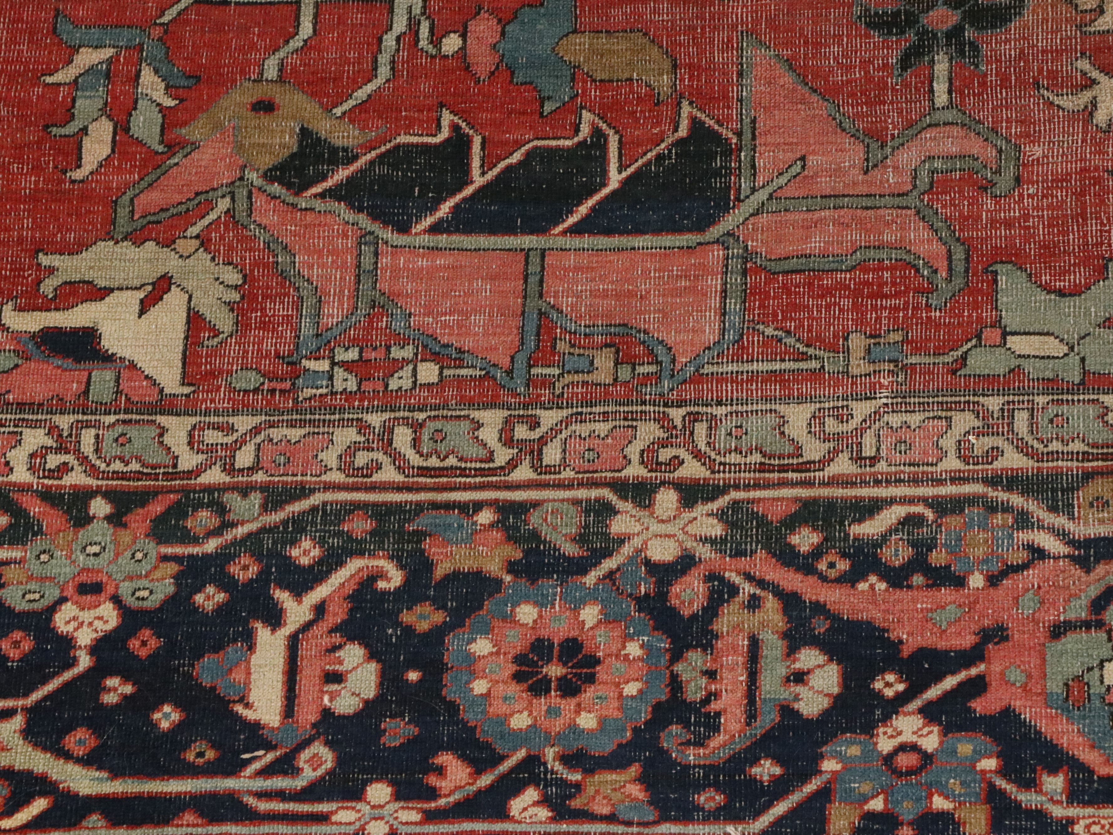 9'9 x 14' Hand-Knotted Persian Heriz Room-Sized Rug