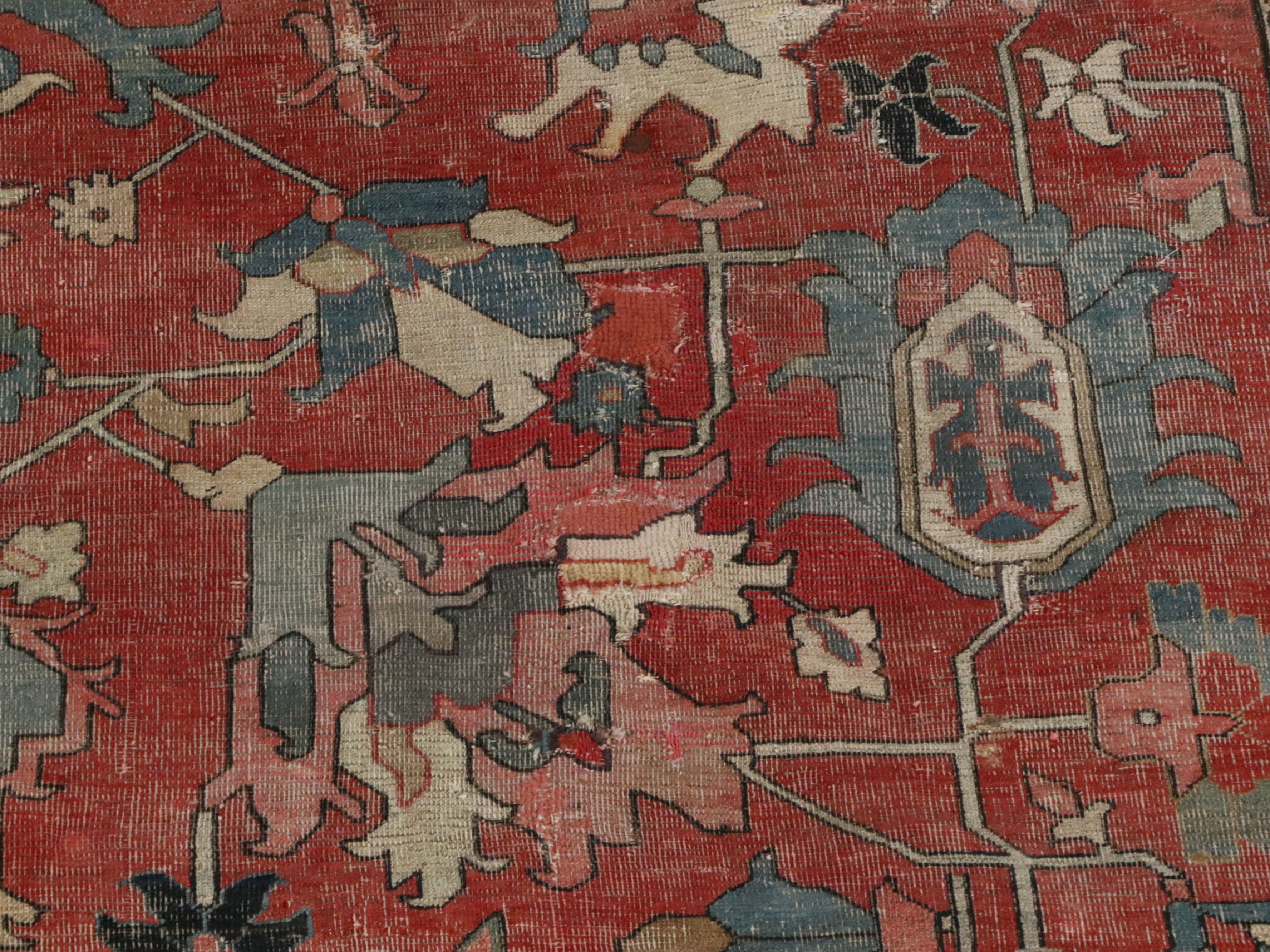 9'9 x 14' Hand-Knotted Persian Heriz Room-Sized Rug