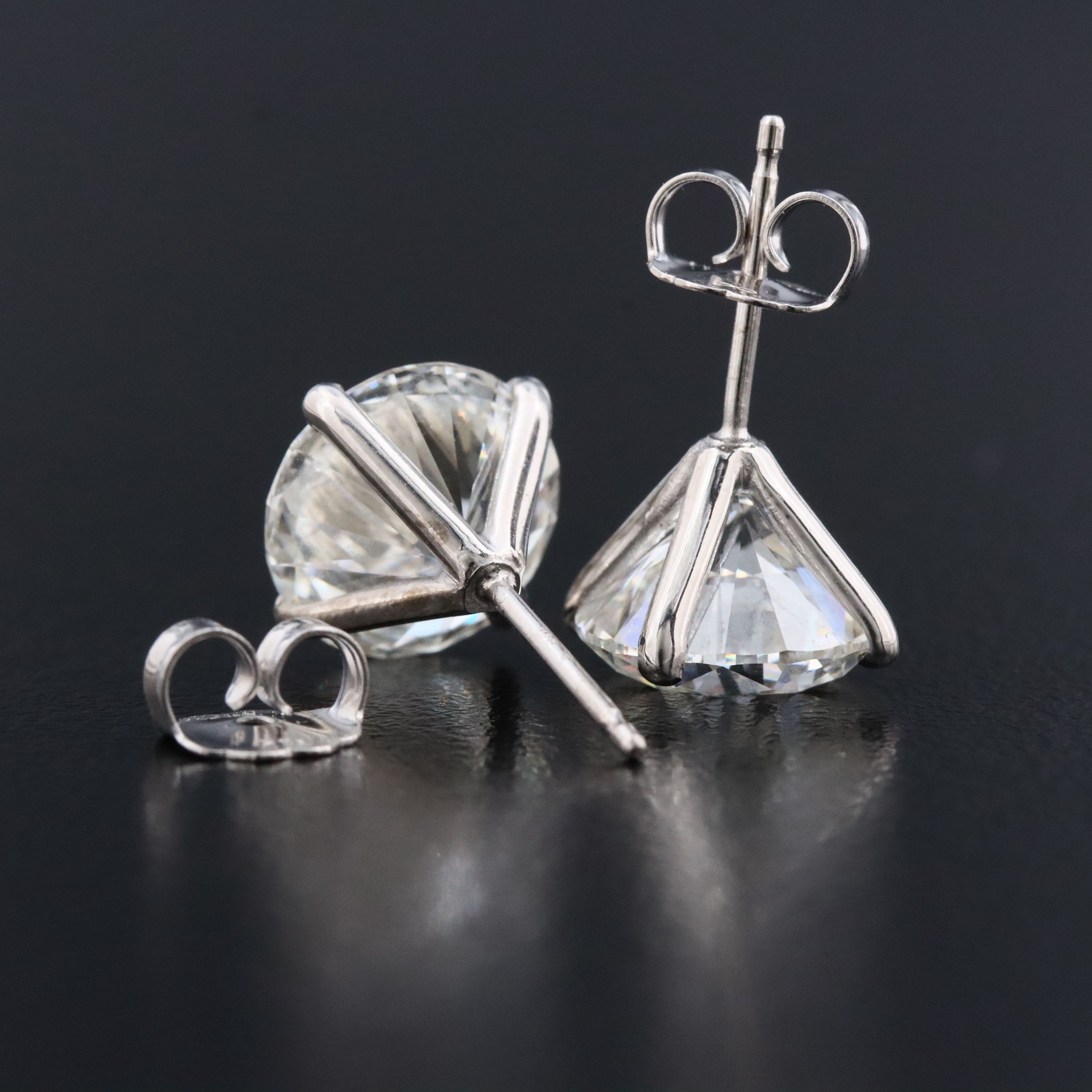 14K 6.08 CTW Lab Grown Diamond Stud Earrings with IGI Reports