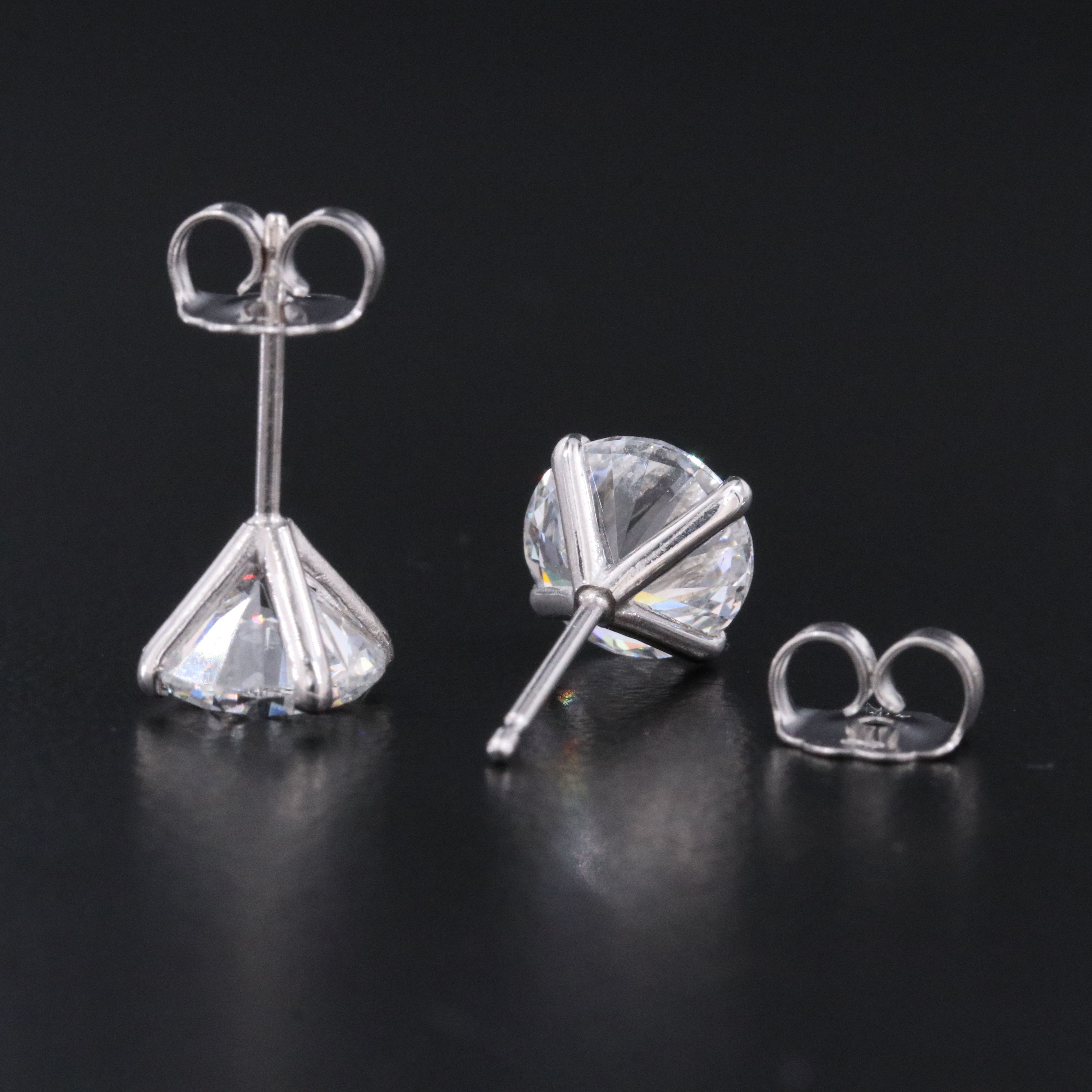 14K 3.01 CTW Lab Grown Diamond Stud Earrings with IGI Jewelry Report