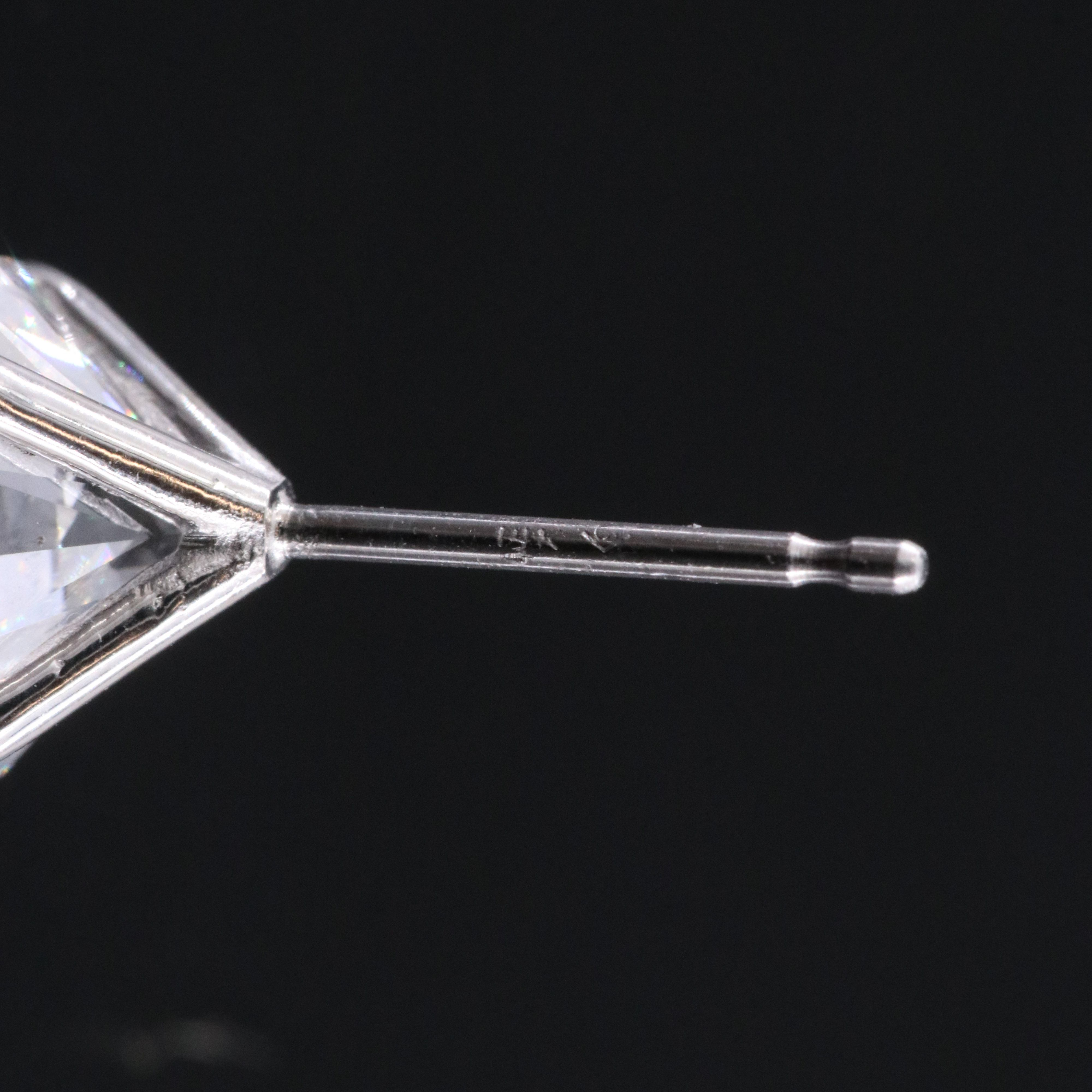 14K 3.01 CTW Lab Grown Diamond Stud Earrings with IGI Jewelry Report