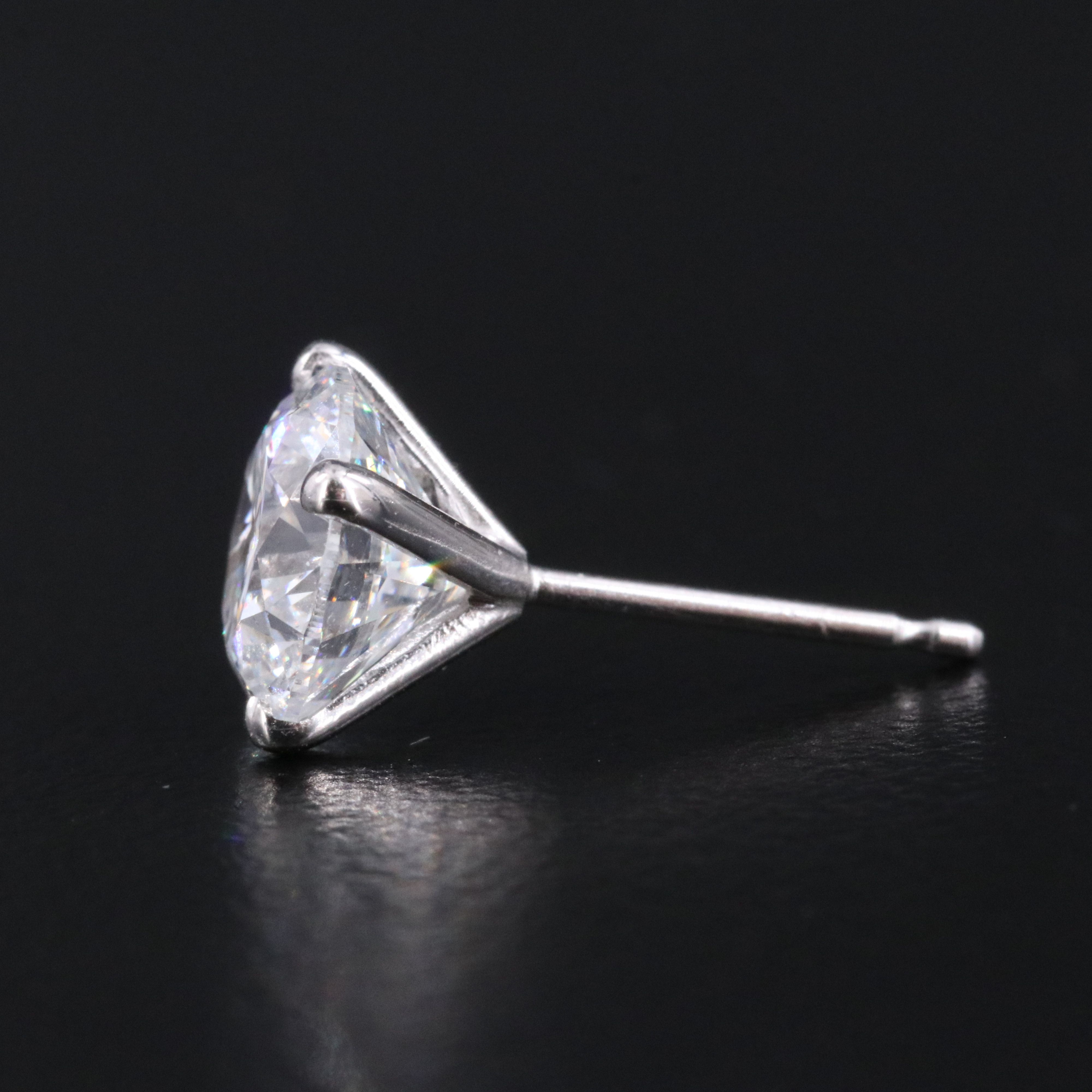 14K 3.01 CTW Lab Grown Diamond Stud Earrings with IGI Jewelry Report