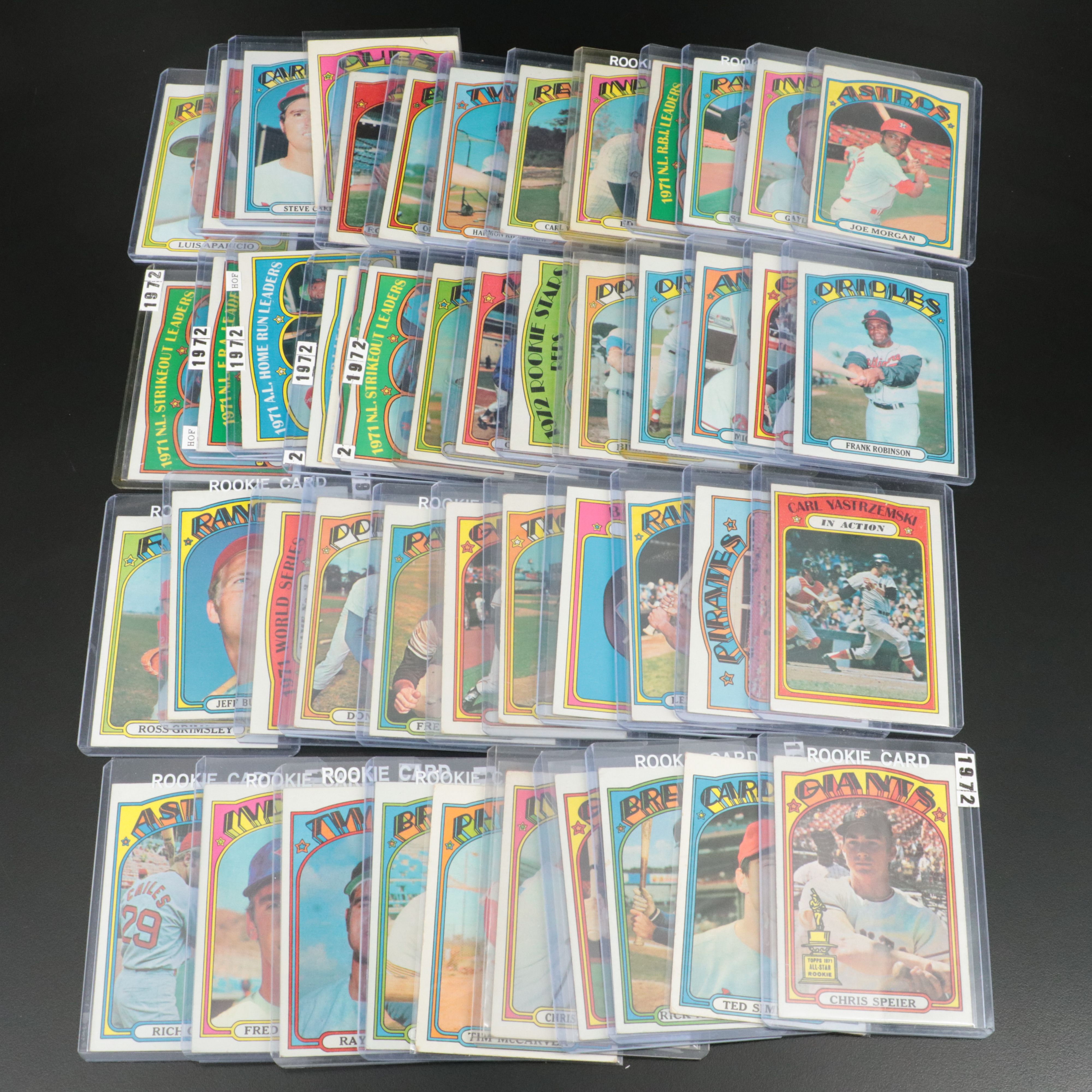 1972 Topps Baseball Cards Featuring Tony Perez, Steve Carlton, and More