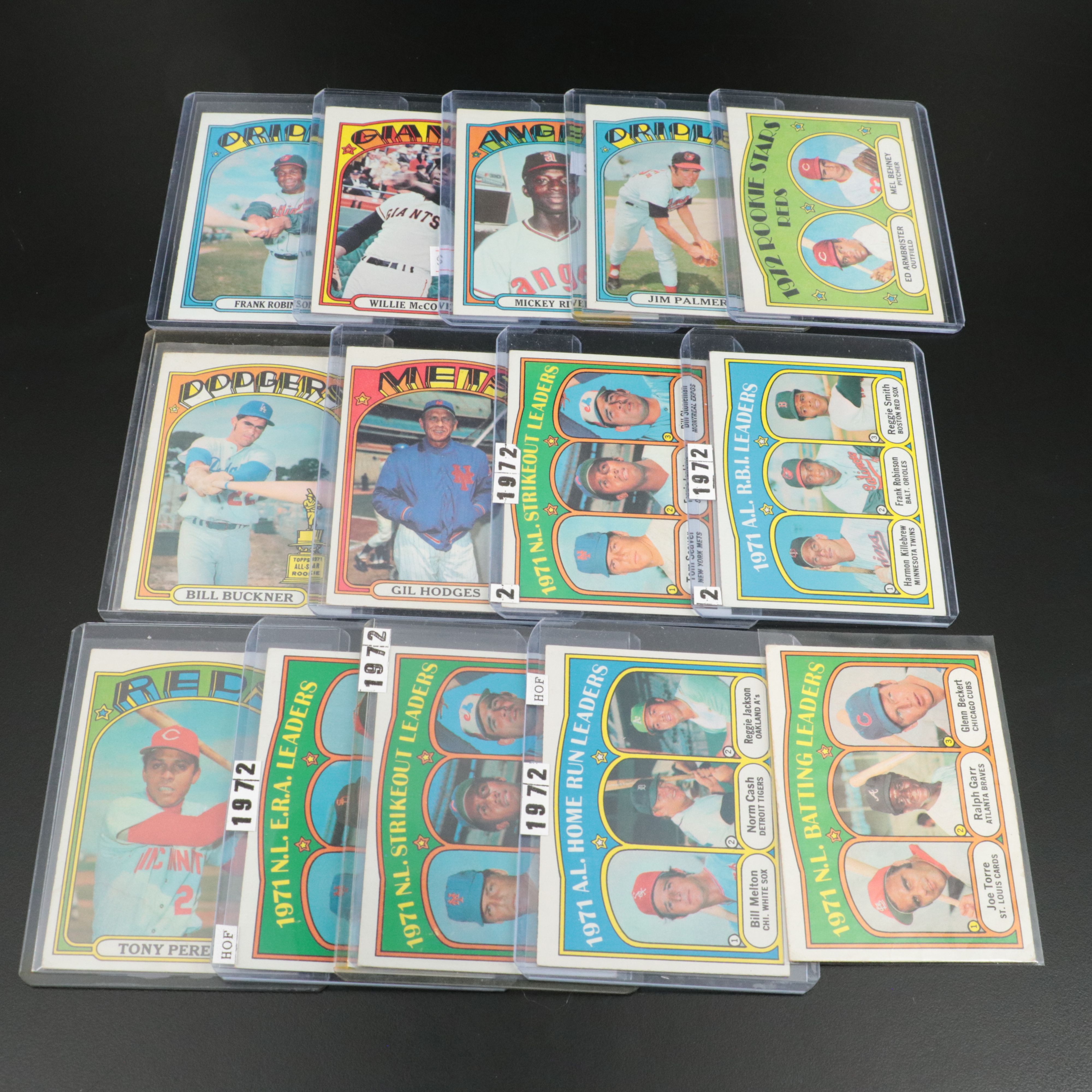 1972 Topps Baseball Cards Featuring Tony Perez, Steve Carlton, and More