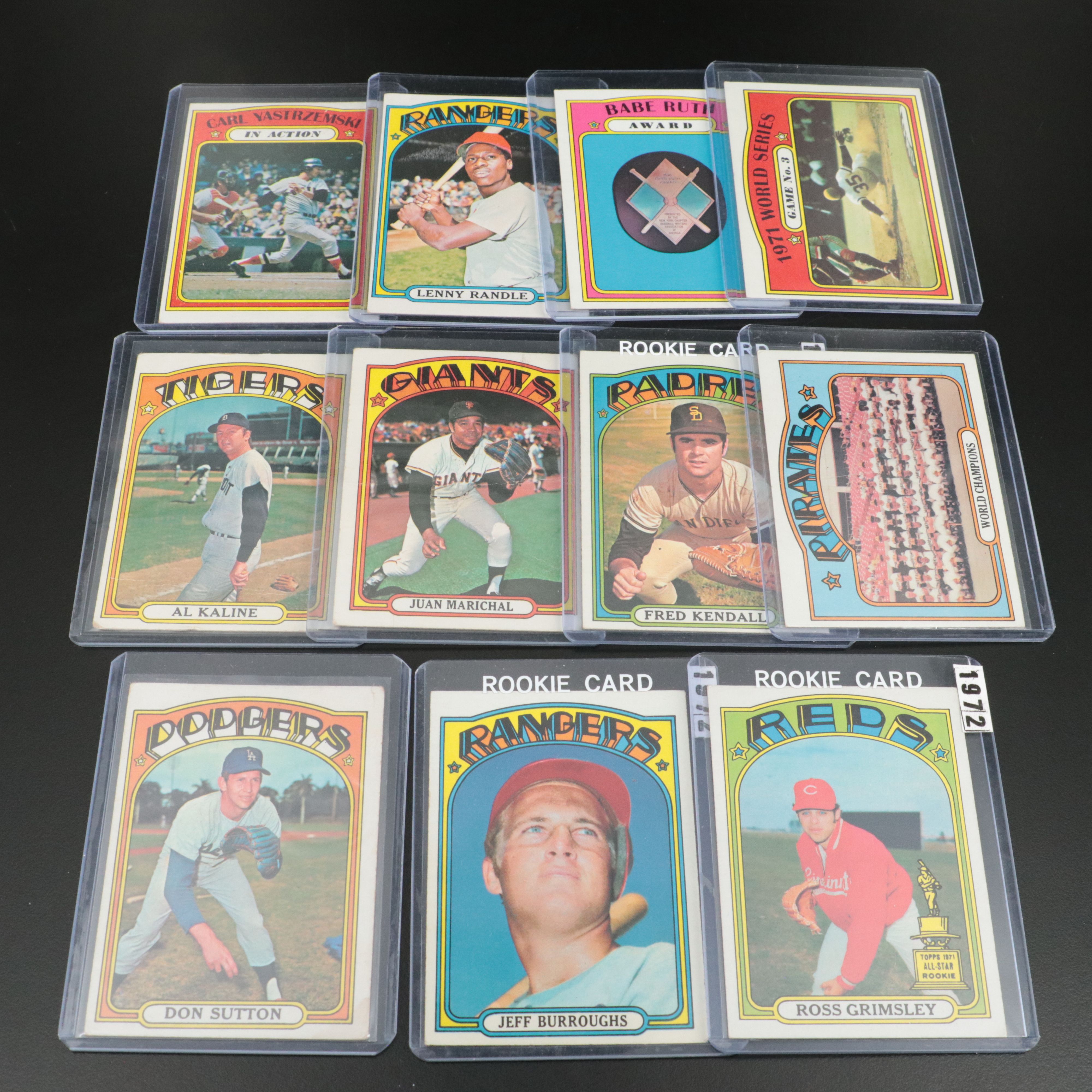 1972 Topps Baseball Cards Featuring Tony Perez, Steve Carlton, and More