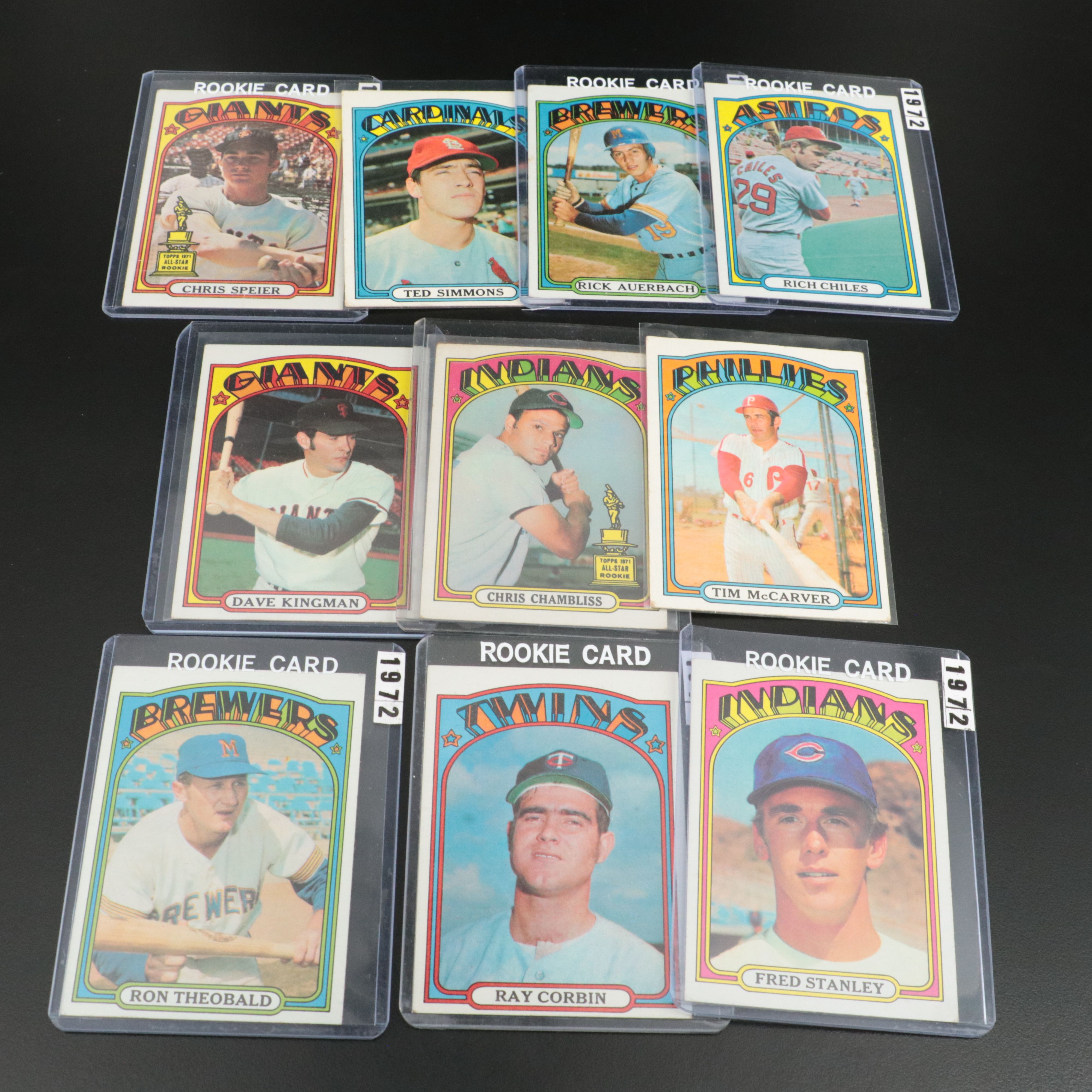 1972 Topps Baseball Cards Featuring Tony Perez, Steve Carlton, and More