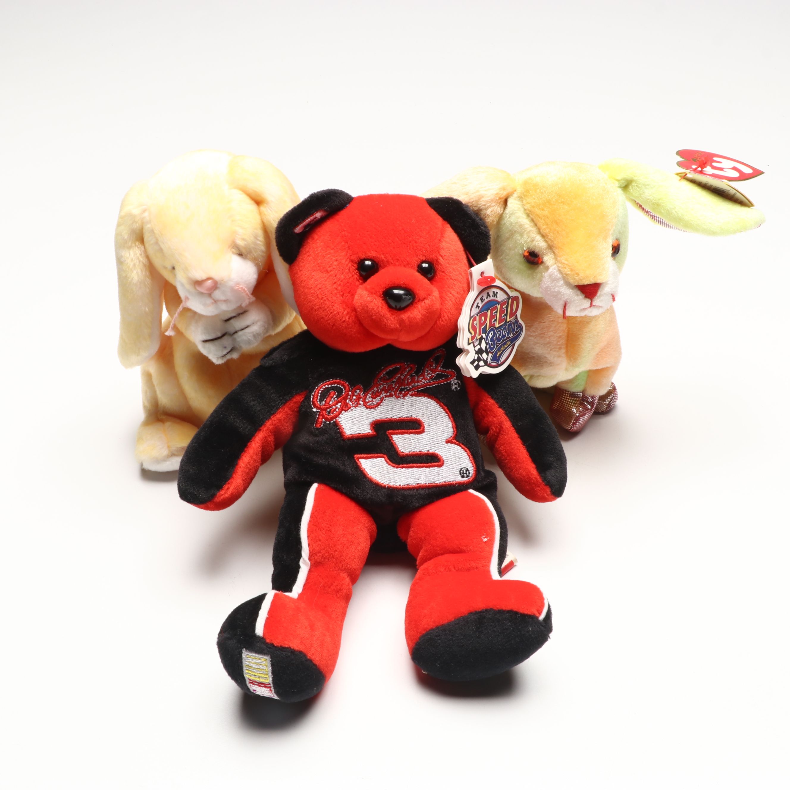 Assortment of Beanie Babies Featuring "Kaleidoscope" and "Rabbit"