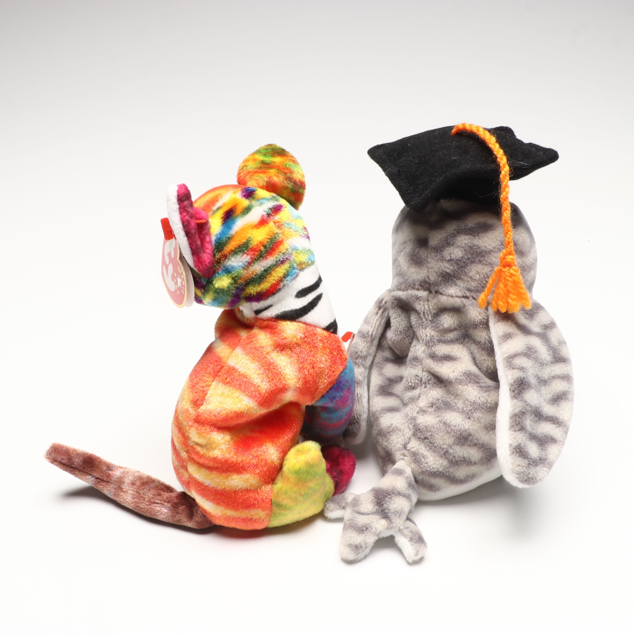 Assortment of Beanie Babies Featuring "Kaleidoscope" and "Rabbit"