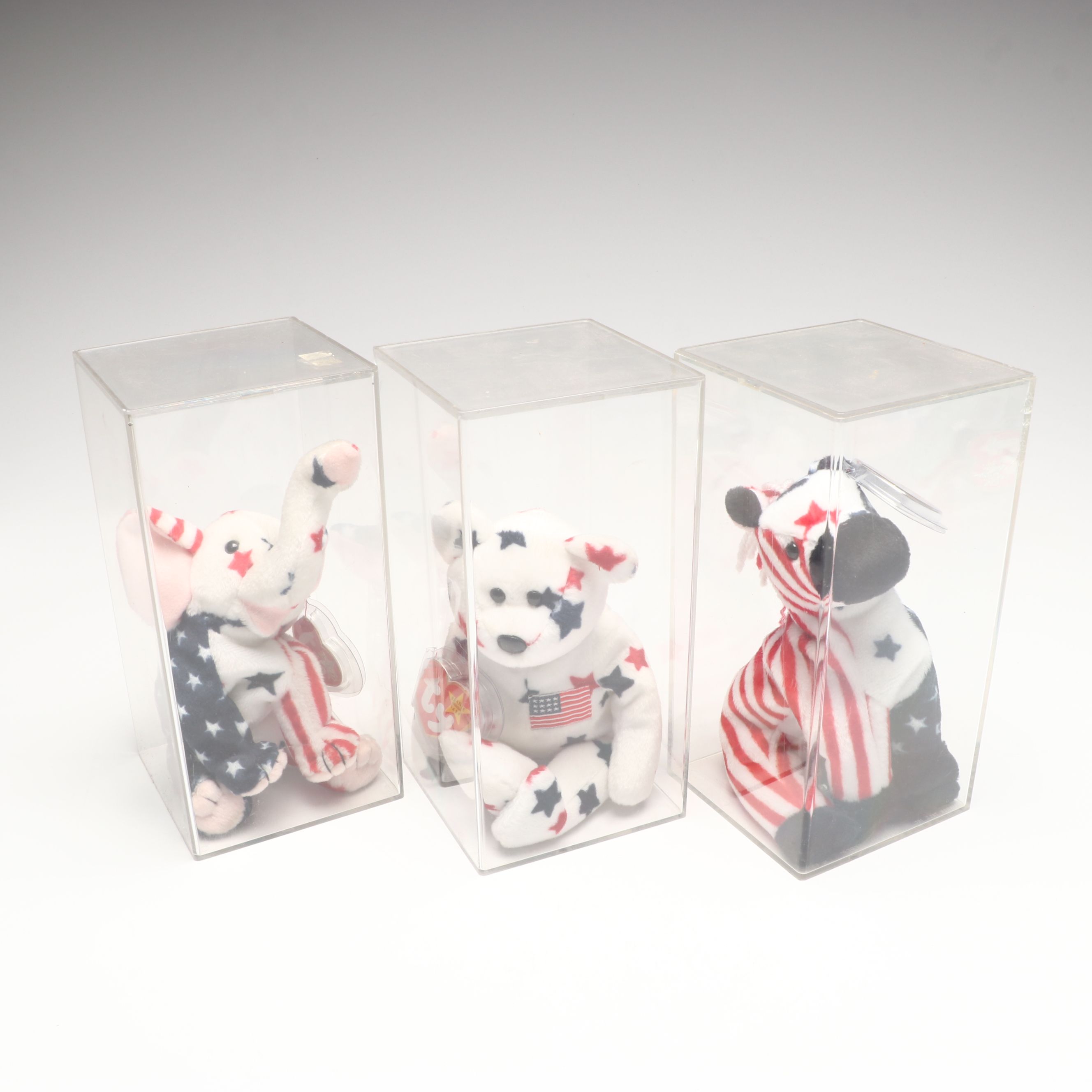 Assortment of Beanie Babies Featuring "Kaleidoscope" and "Rabbit"