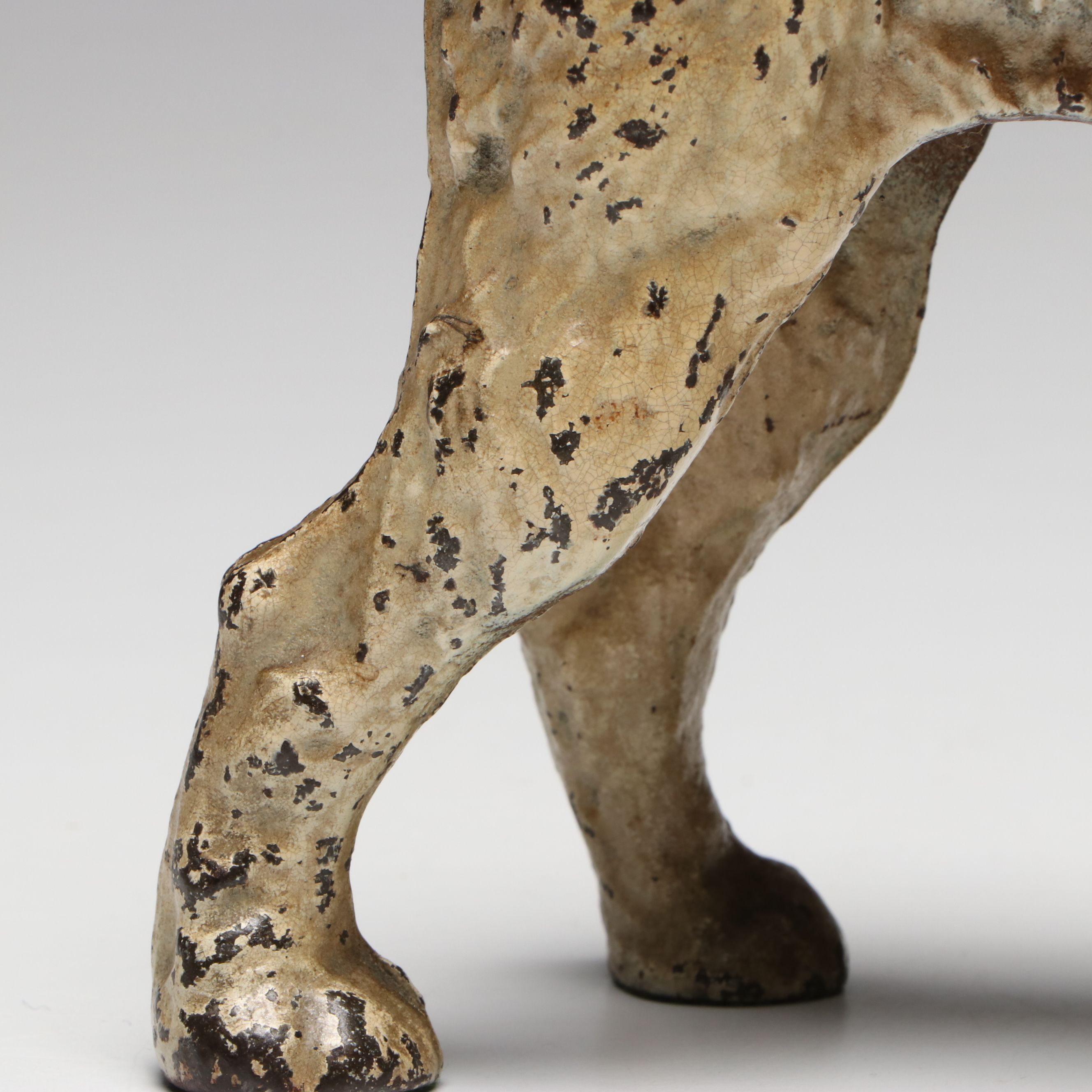 Painted Cast Iron Terrier Dog and Sitting Cat Doorstops, Early to Mid-20th C.