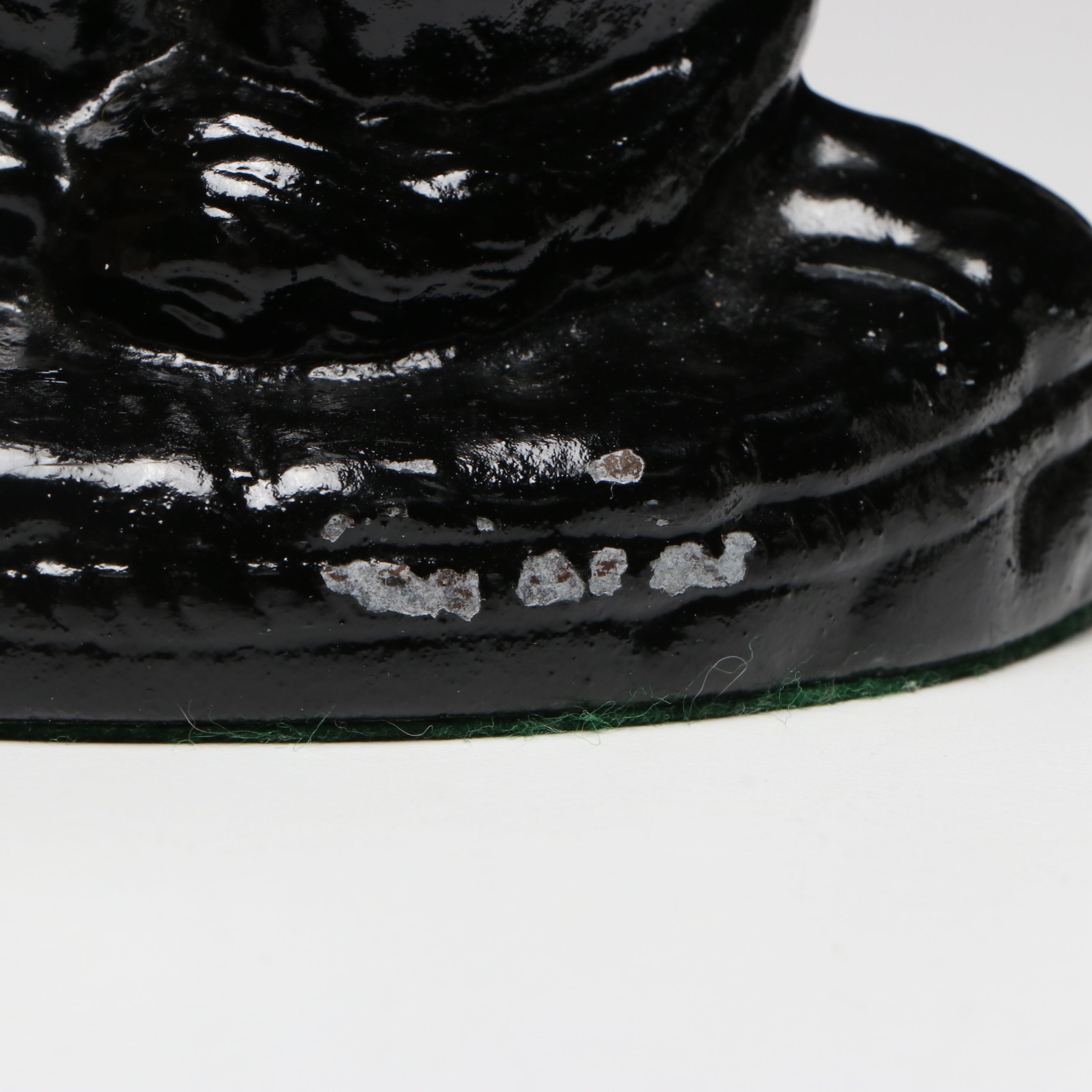 Painted Cast Iron Terrier Dog and Sitting Cat Doorstops, Early to Mid-20th C.