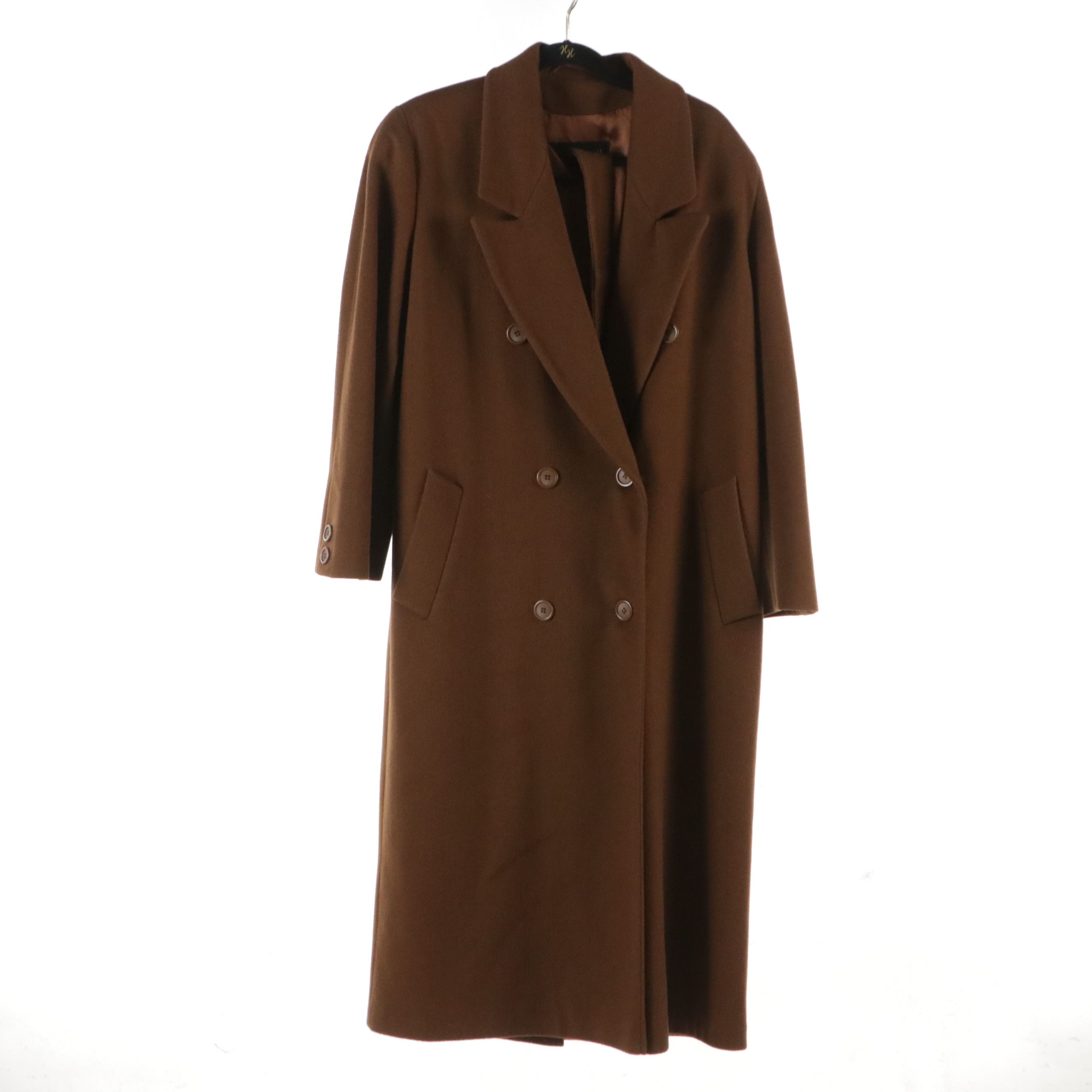 Brown and Red Wool Full-Length Button-Front Coats from Lauren Meren and More