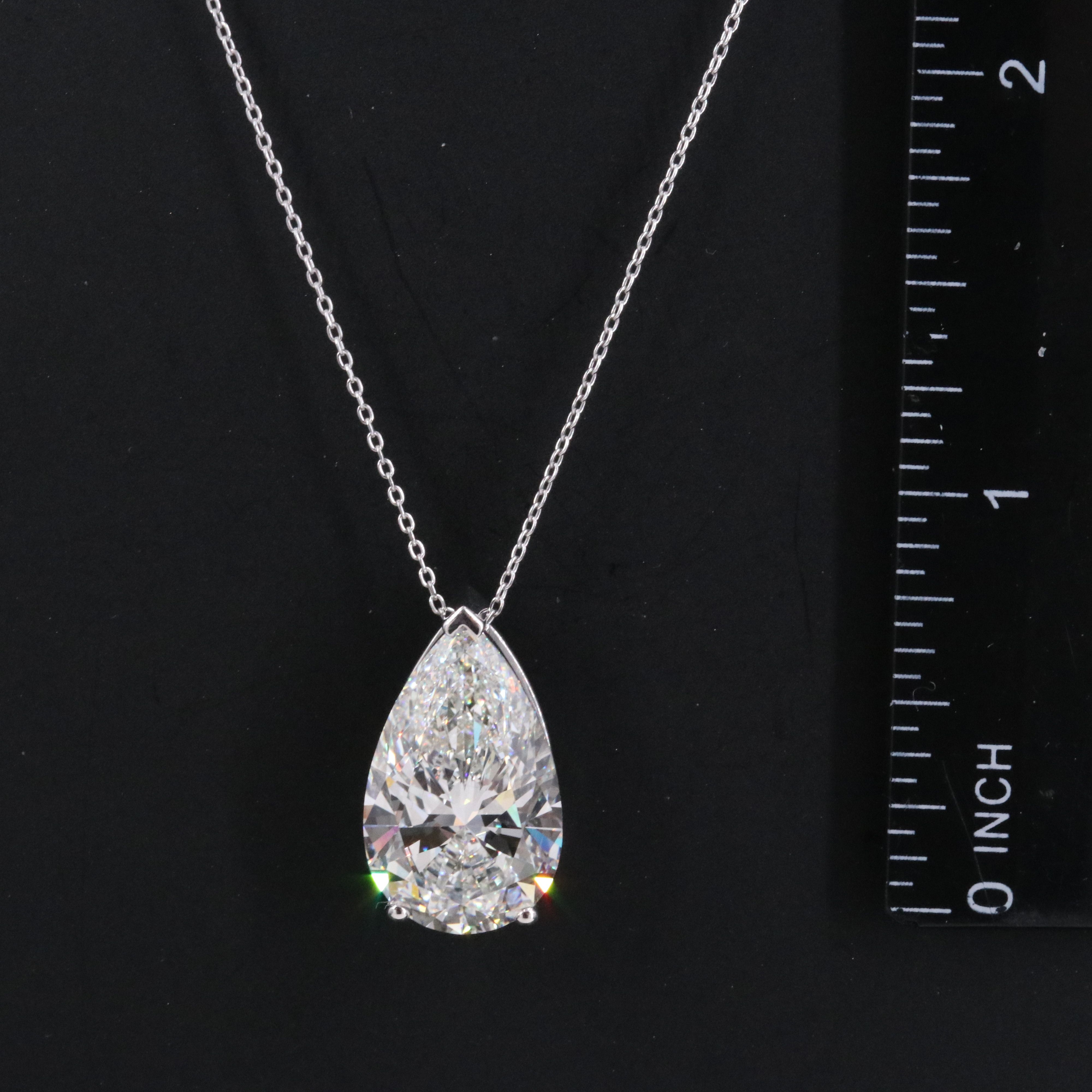 14K 10.01 CT Lab Grown Diamond Pendant Necklace with IGI Report