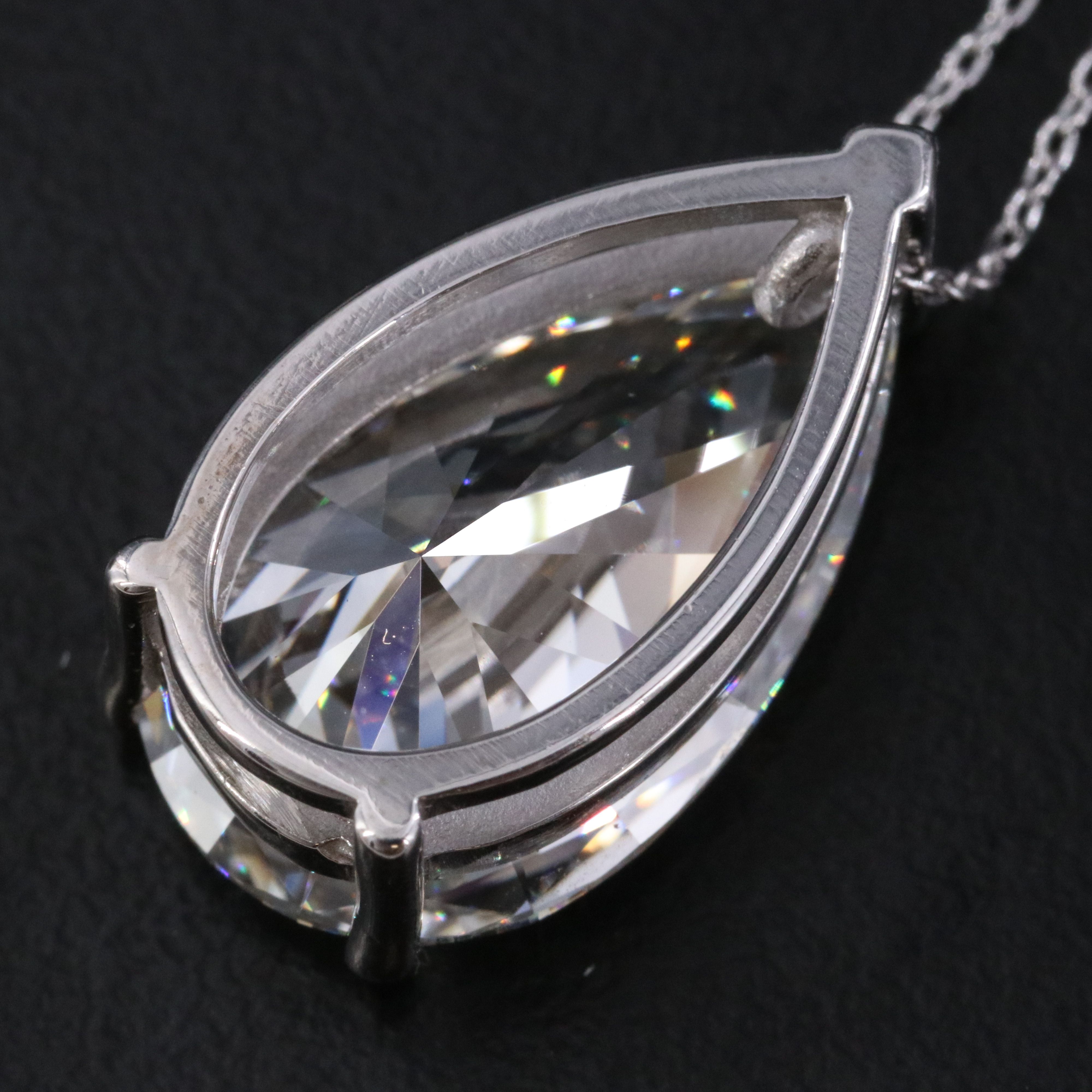 14K 10.01 CT Lab Grown Diamond Pendant Necklace with IGI Report