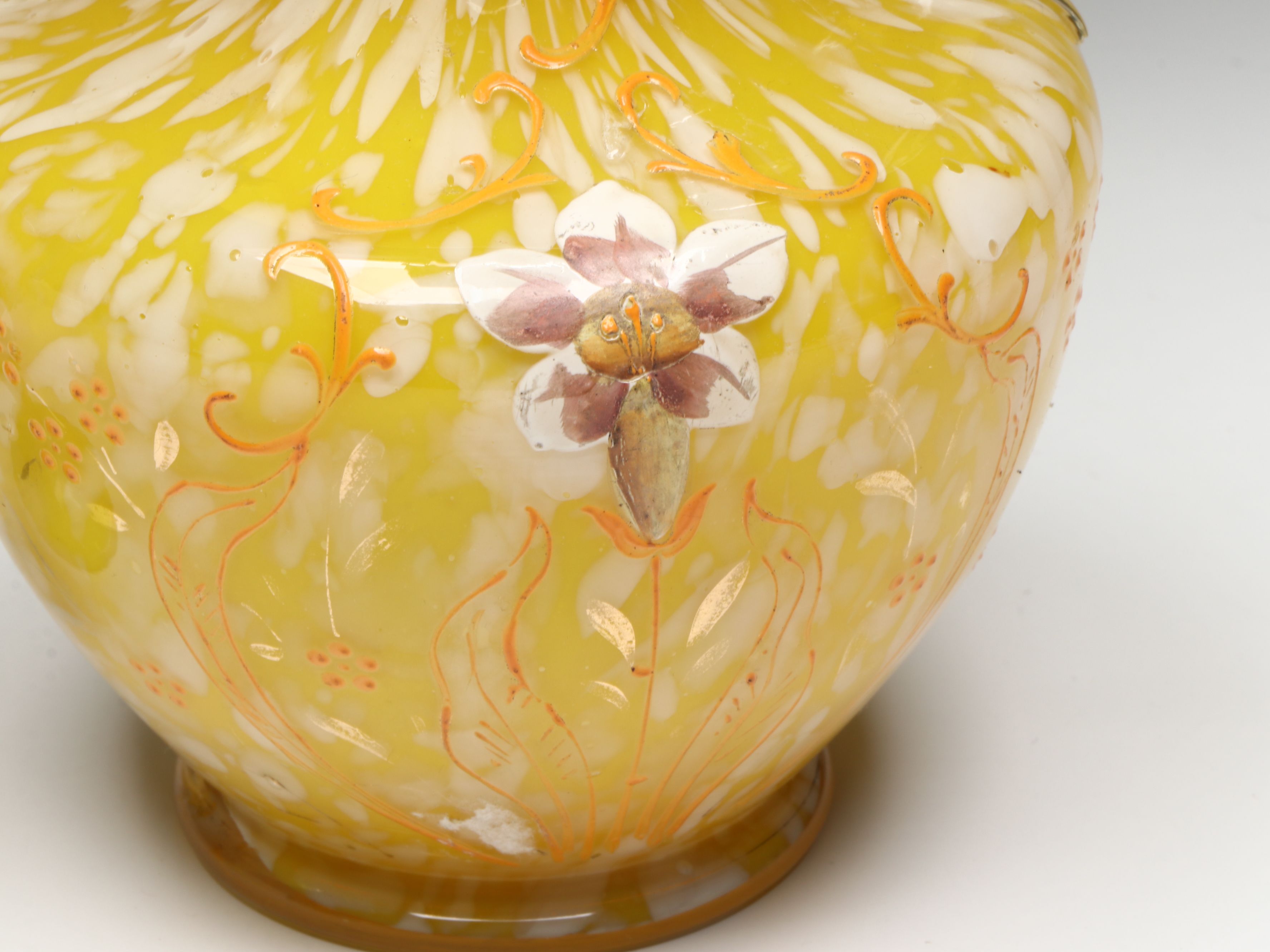 Victorian Style Yellow Glass Lidded Compote with Other Vintage Glass Tableware
