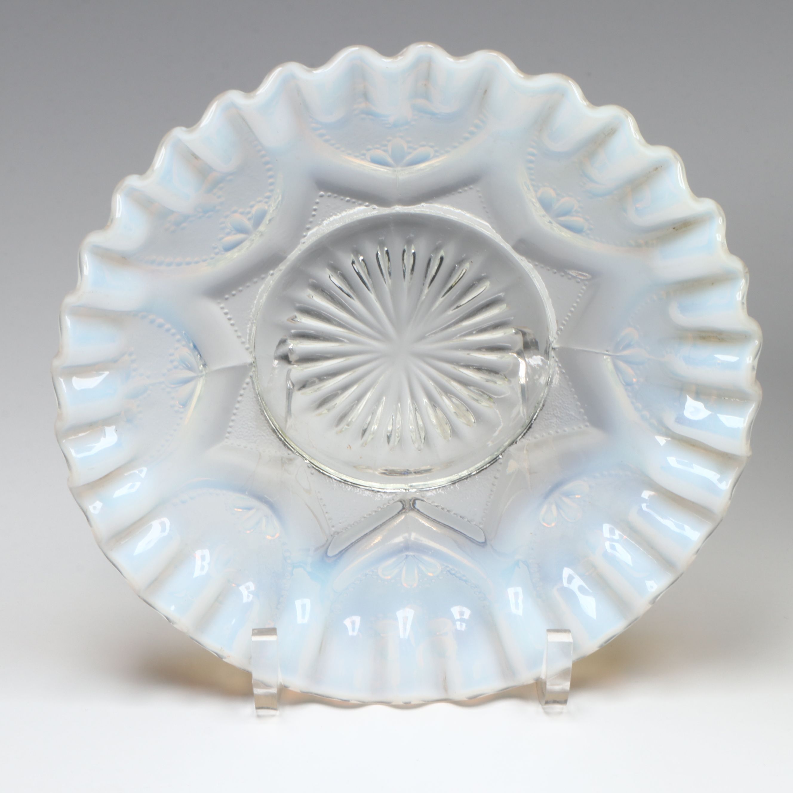 Victorian Style Yellow Glass Lidded Compote with Other Vintage Glass Tableware