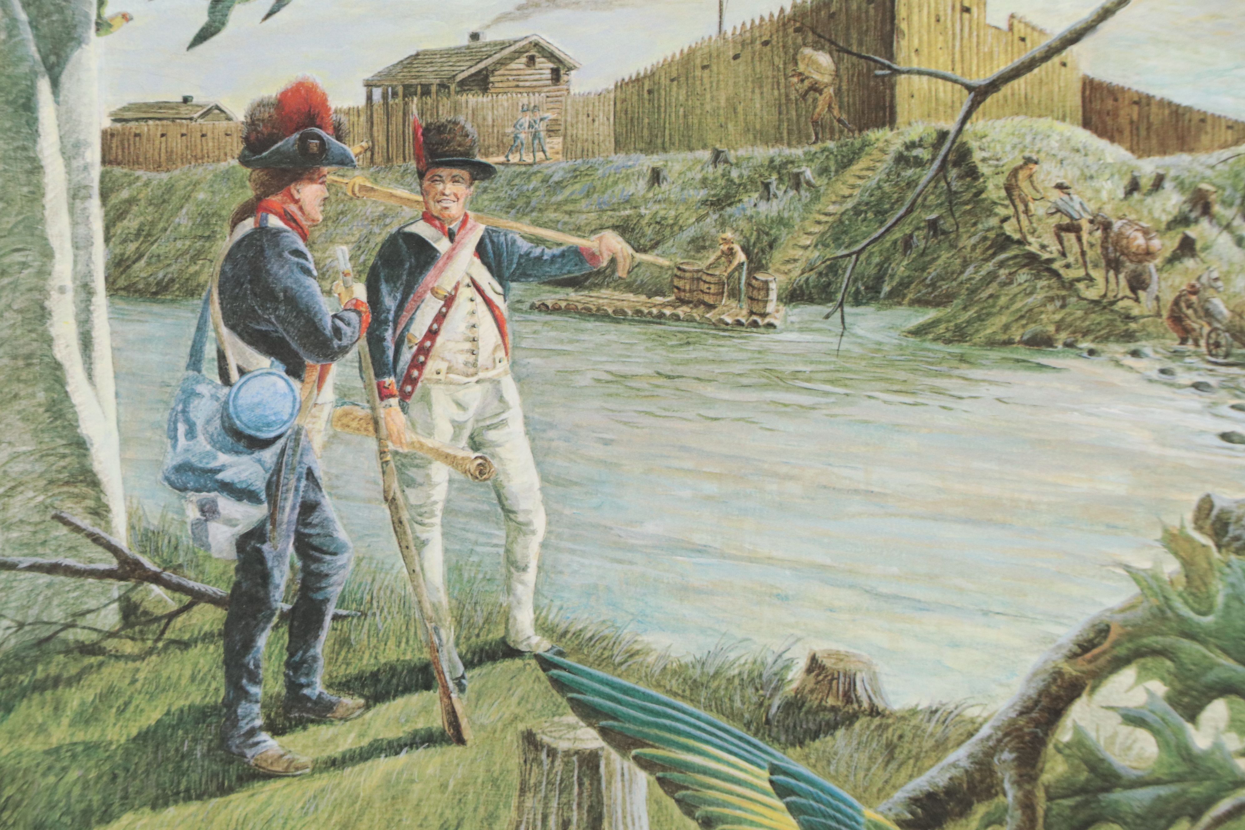 John A. Ruthven Offset Lithograph "Fort Hamilton"