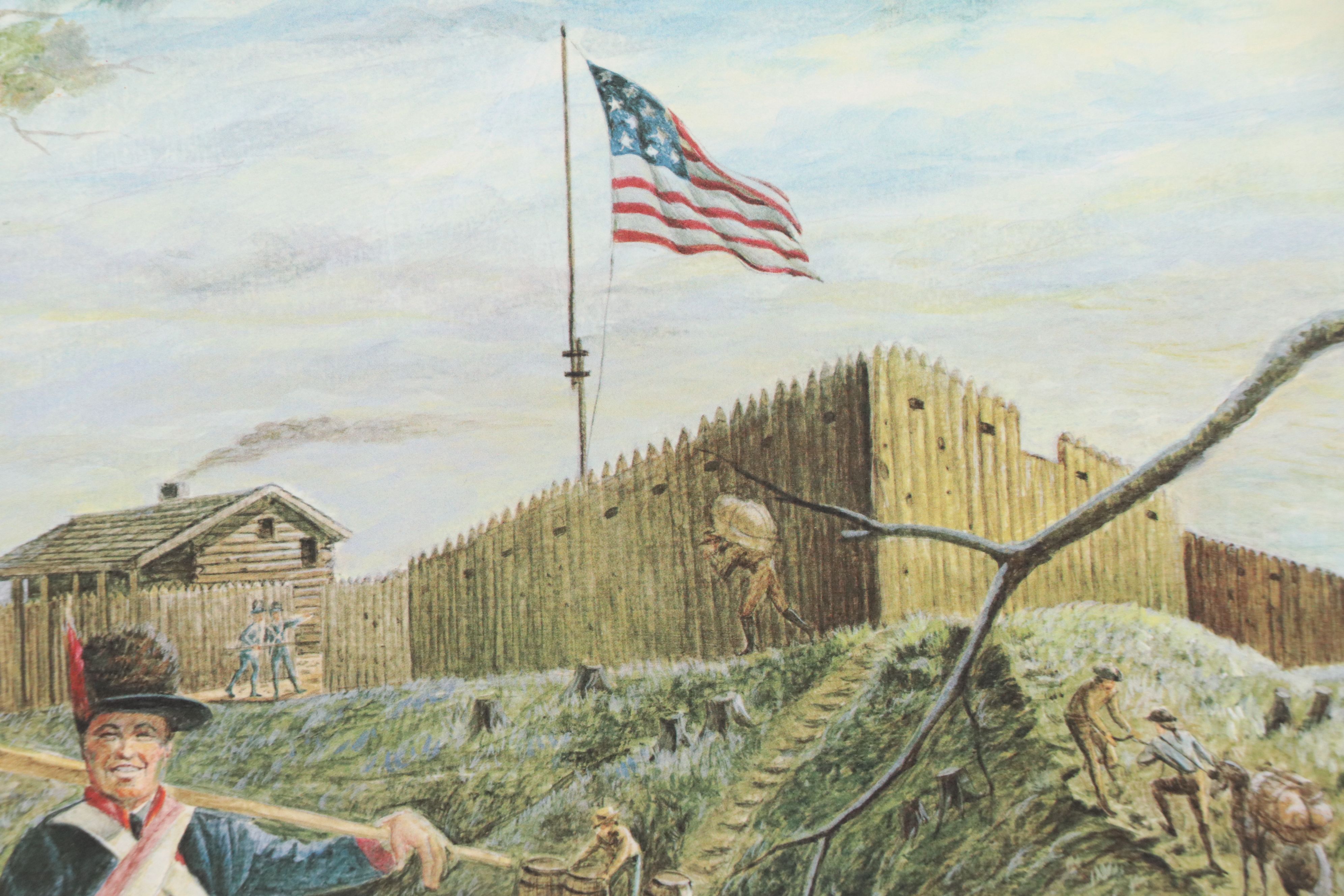 John A. Ruthven Offset Lithograph "Fort Hamilton"