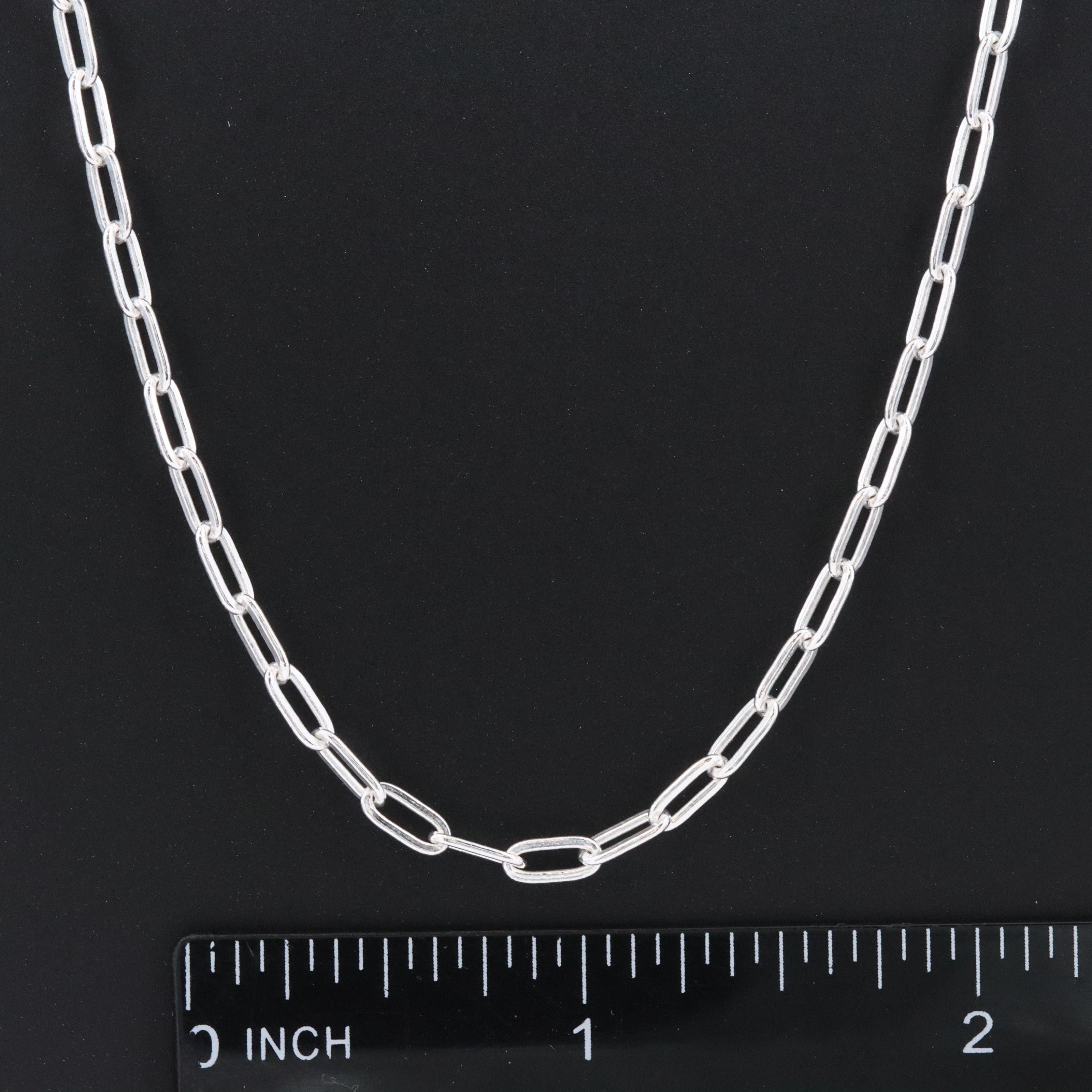 Italian Sterling Paper Clip Chain Necklace