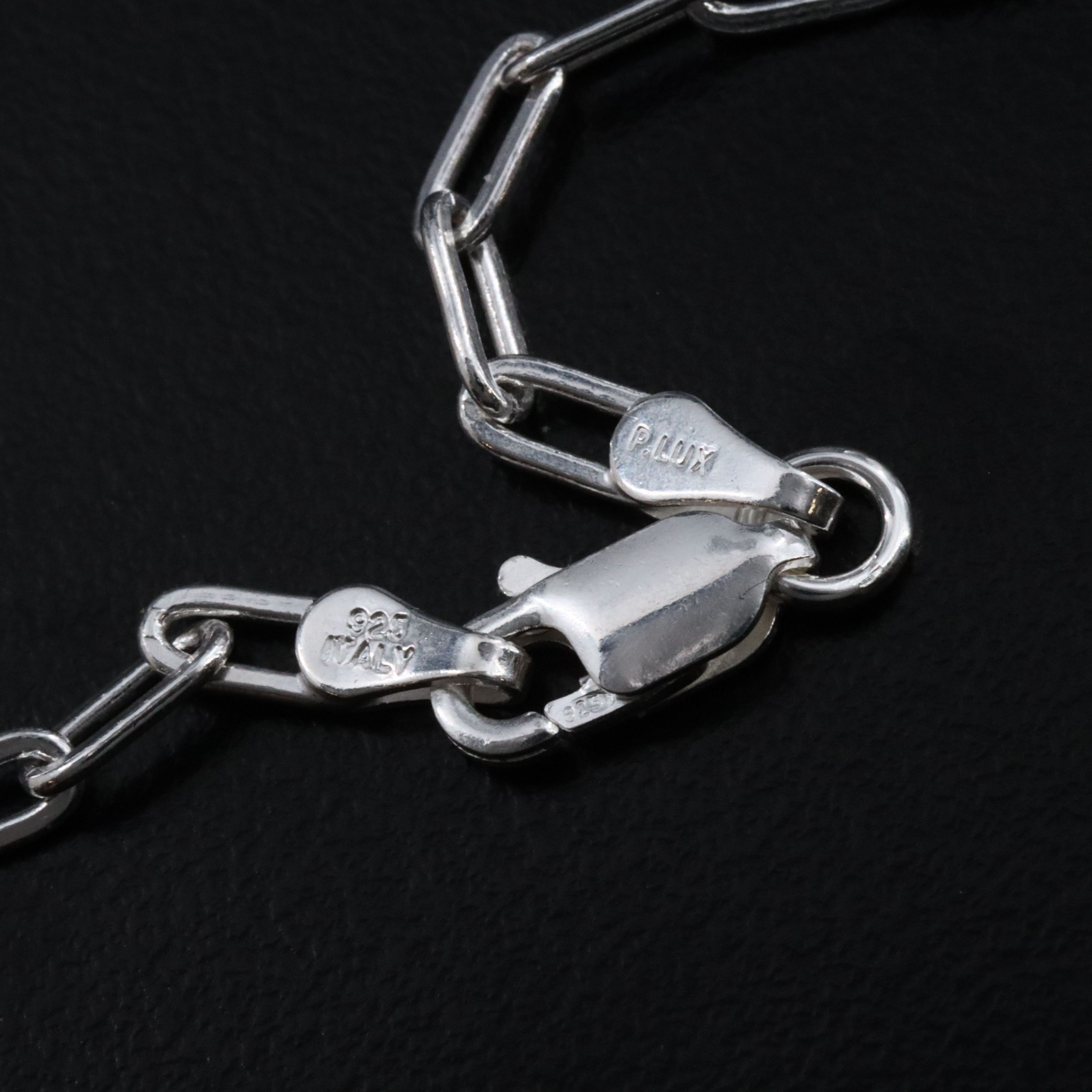 Italian Sterling Paper Clip Chain Necklace