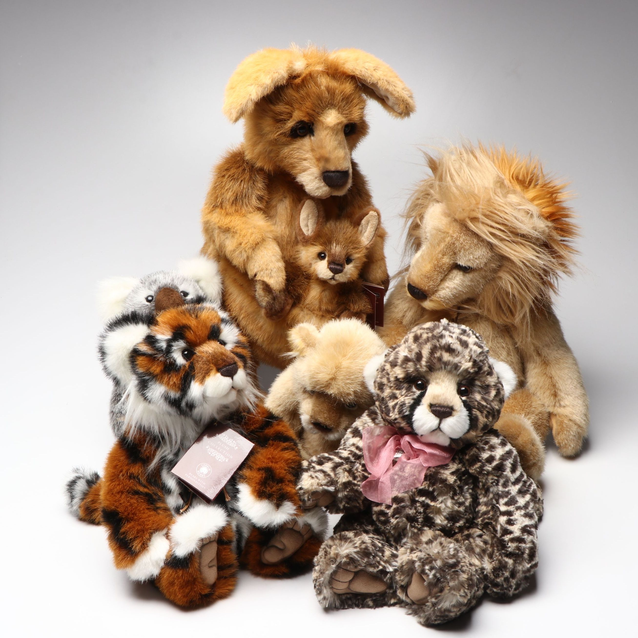 Isabelle Lee for Charlie Bears "Linus" the Lion and Other Plush Animals