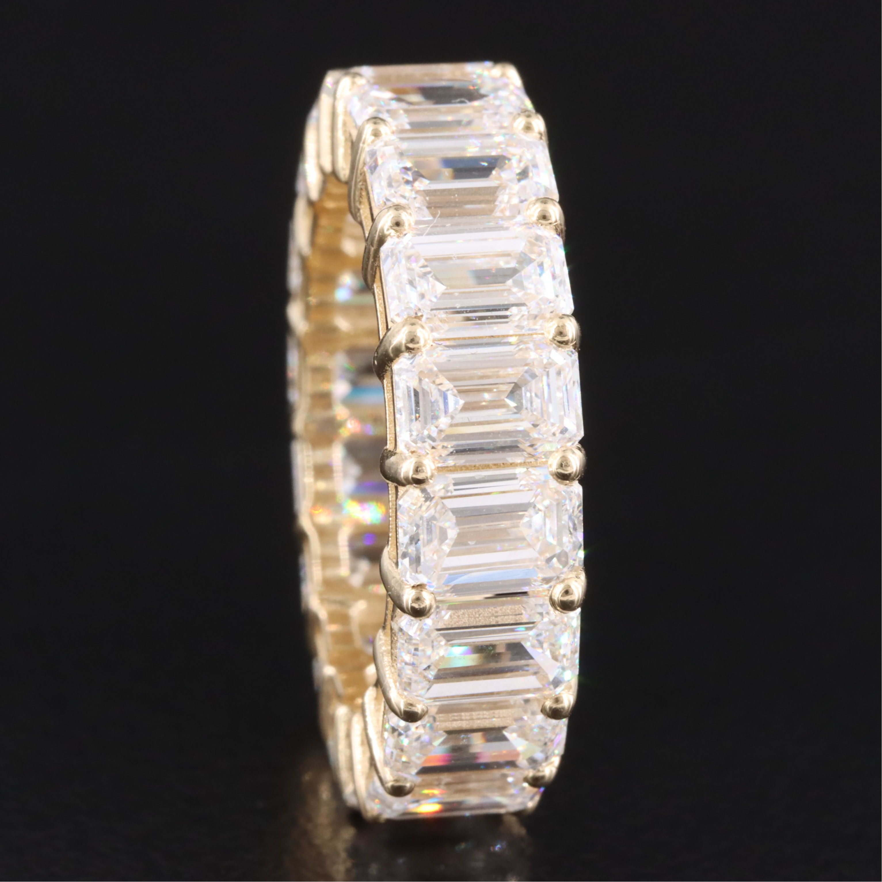 14K 12.44 CTW Lab Grown Diamond Eternity Band with IGI Jewelry Report
