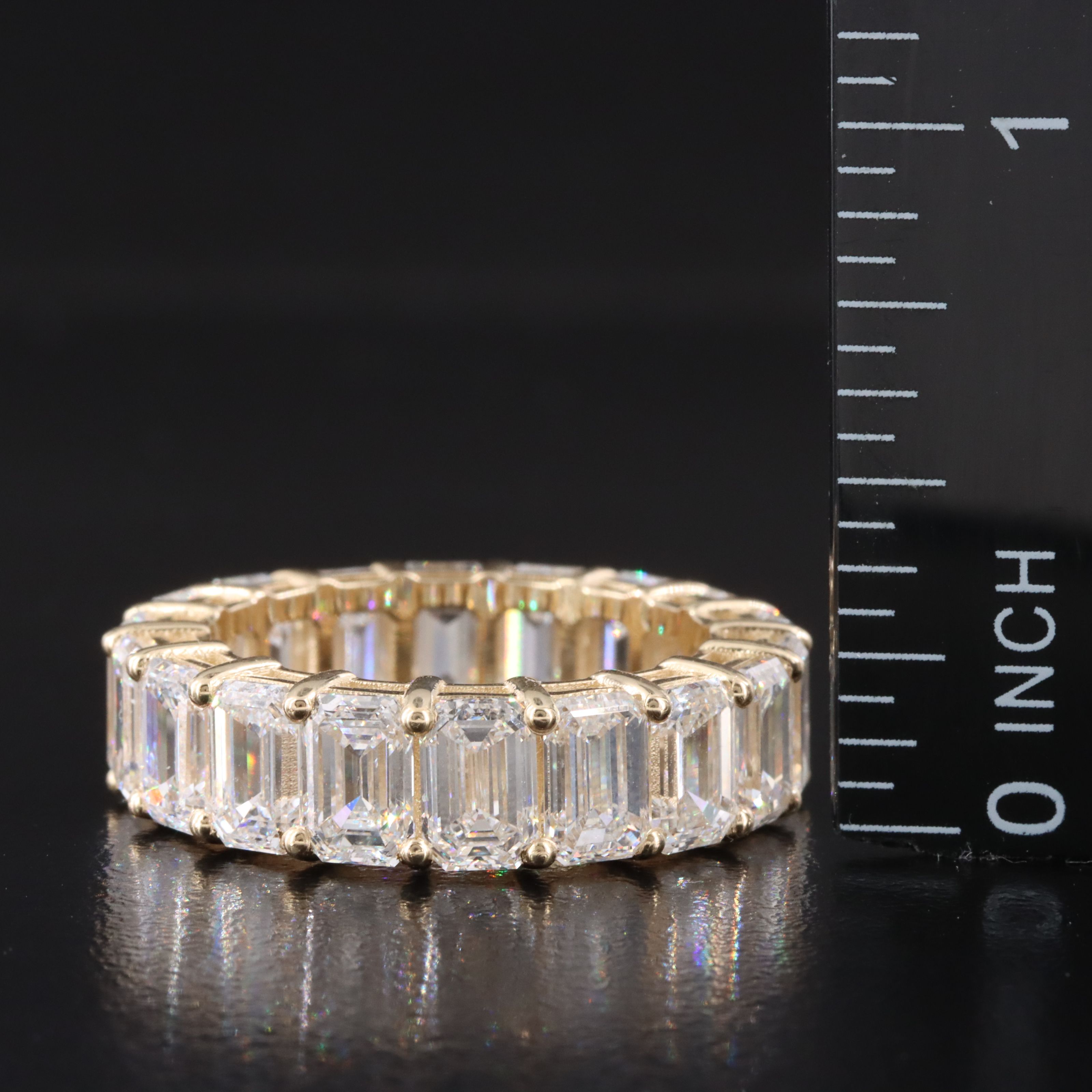 14K 12.44 CTW Lab Grown Diamond Eternity Band with IGI Jewelry Report