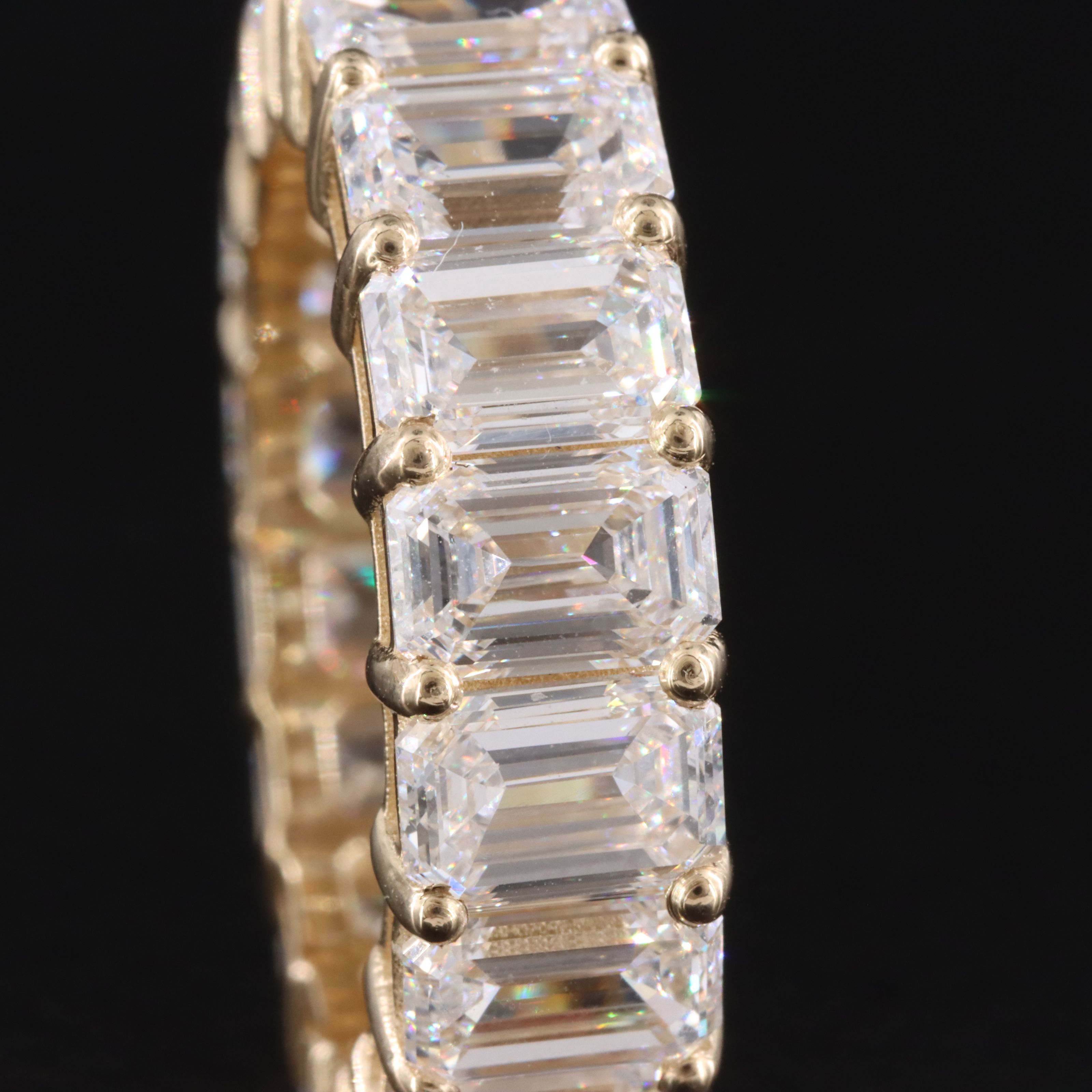 14K 12.44 CTW Lab Grown Diamond Eternity Band with IGI Jewelry Report