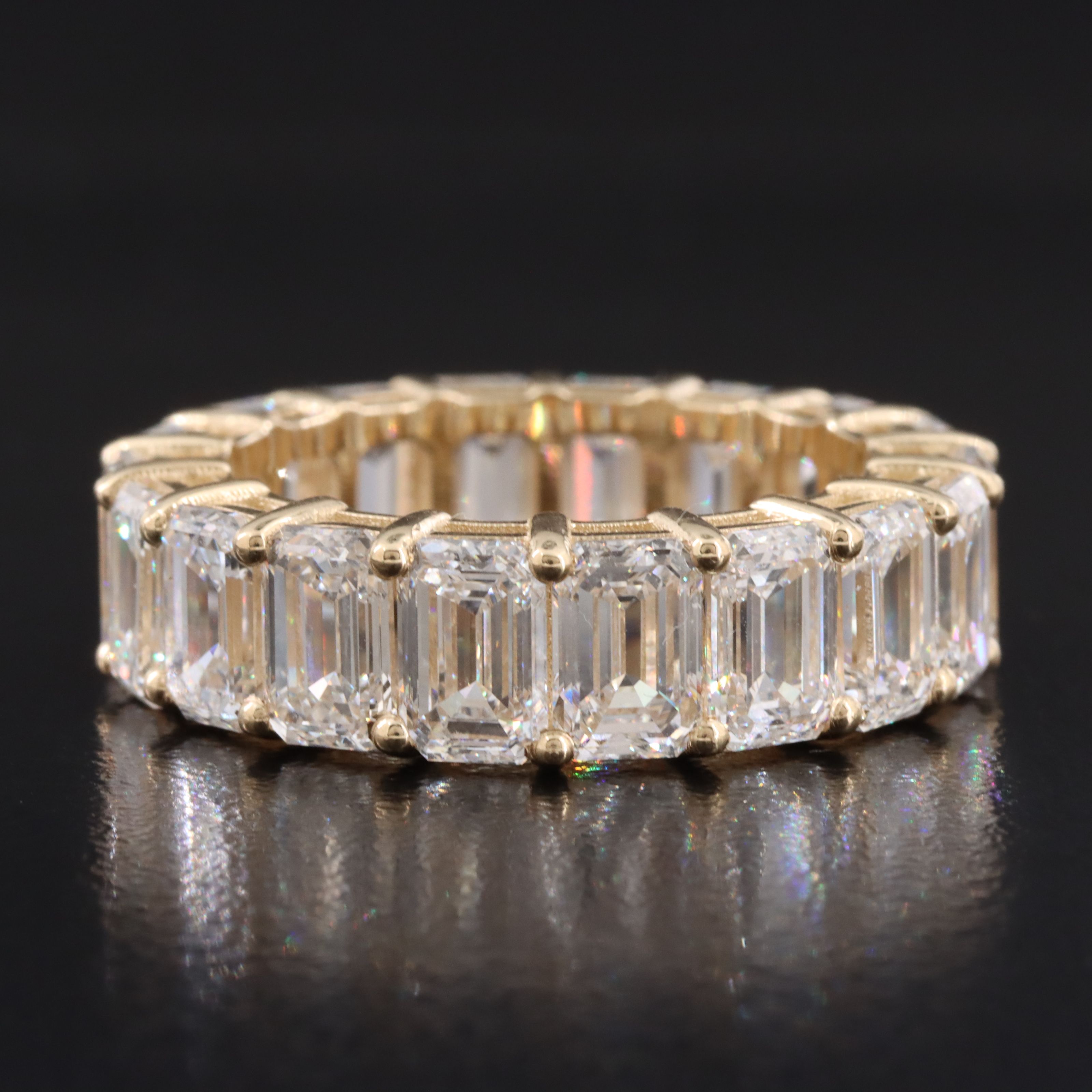 14K 12.44 CTW Lab Grown Diamond Eternity Band with IGI Jewelry Report