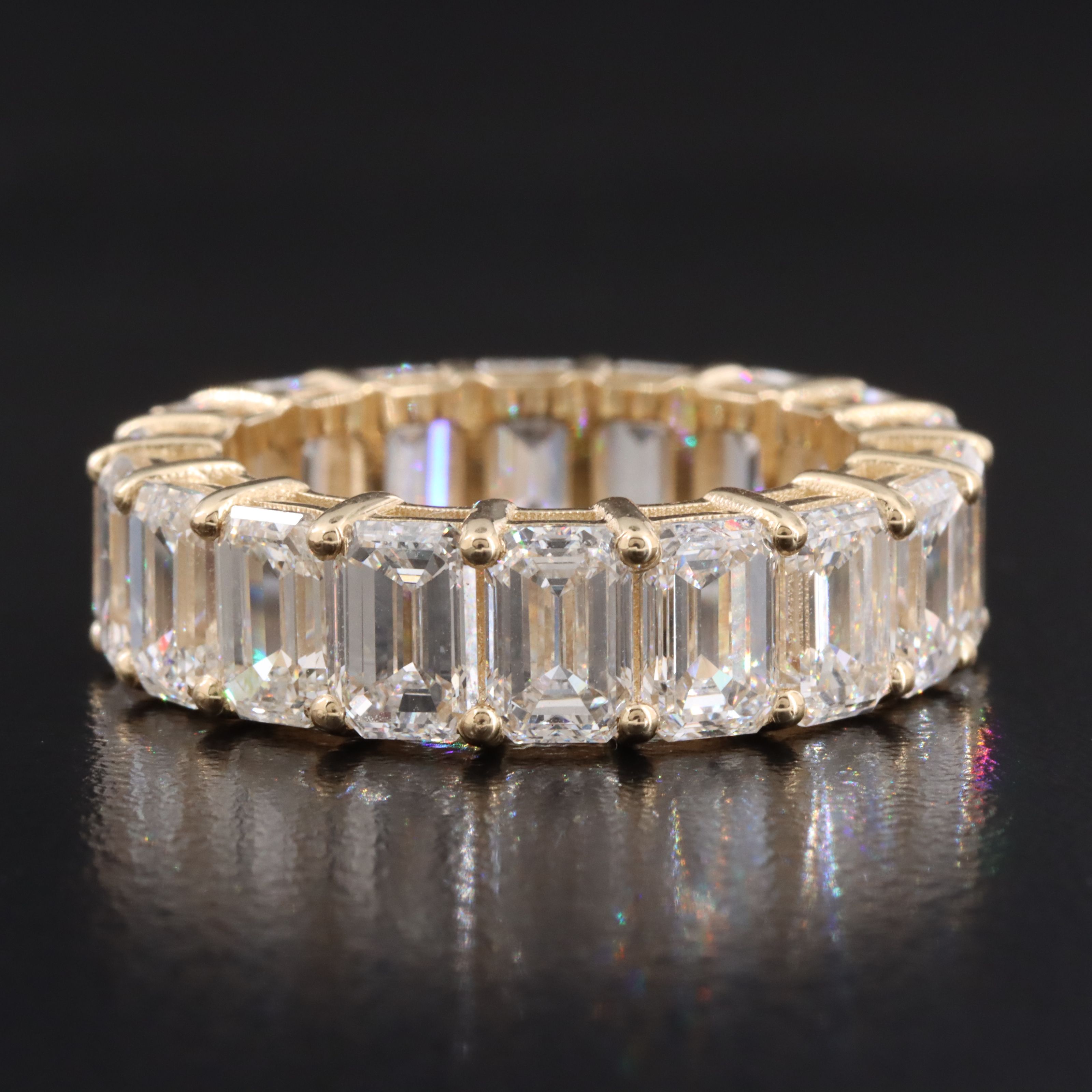 14K 12.44 CTW Lab Grown Diamond Eternity Band with IGI Jewelry Report