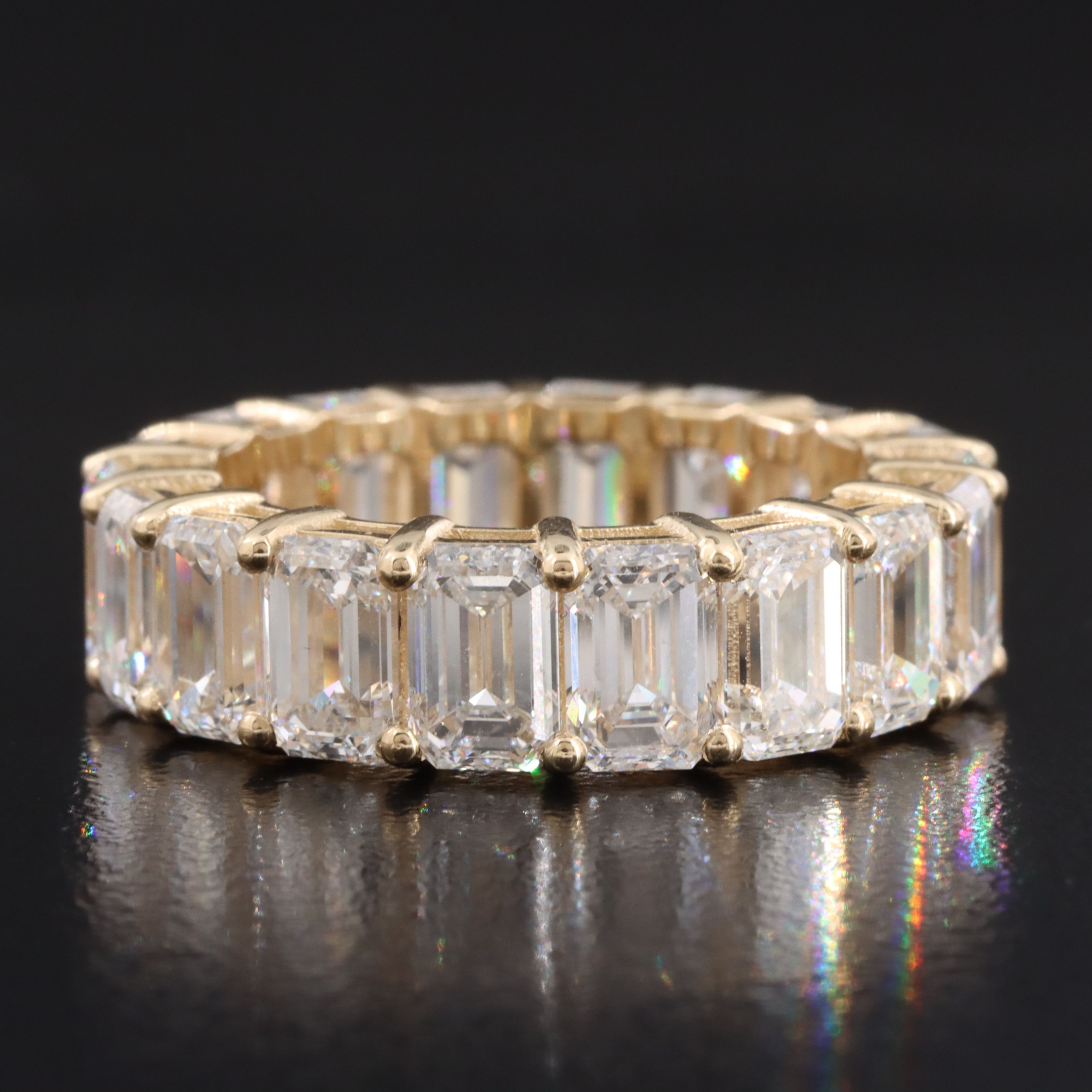 14K 12.44 CTW Lab Grown Diamond Eternity Band with IGI Jewelry Report