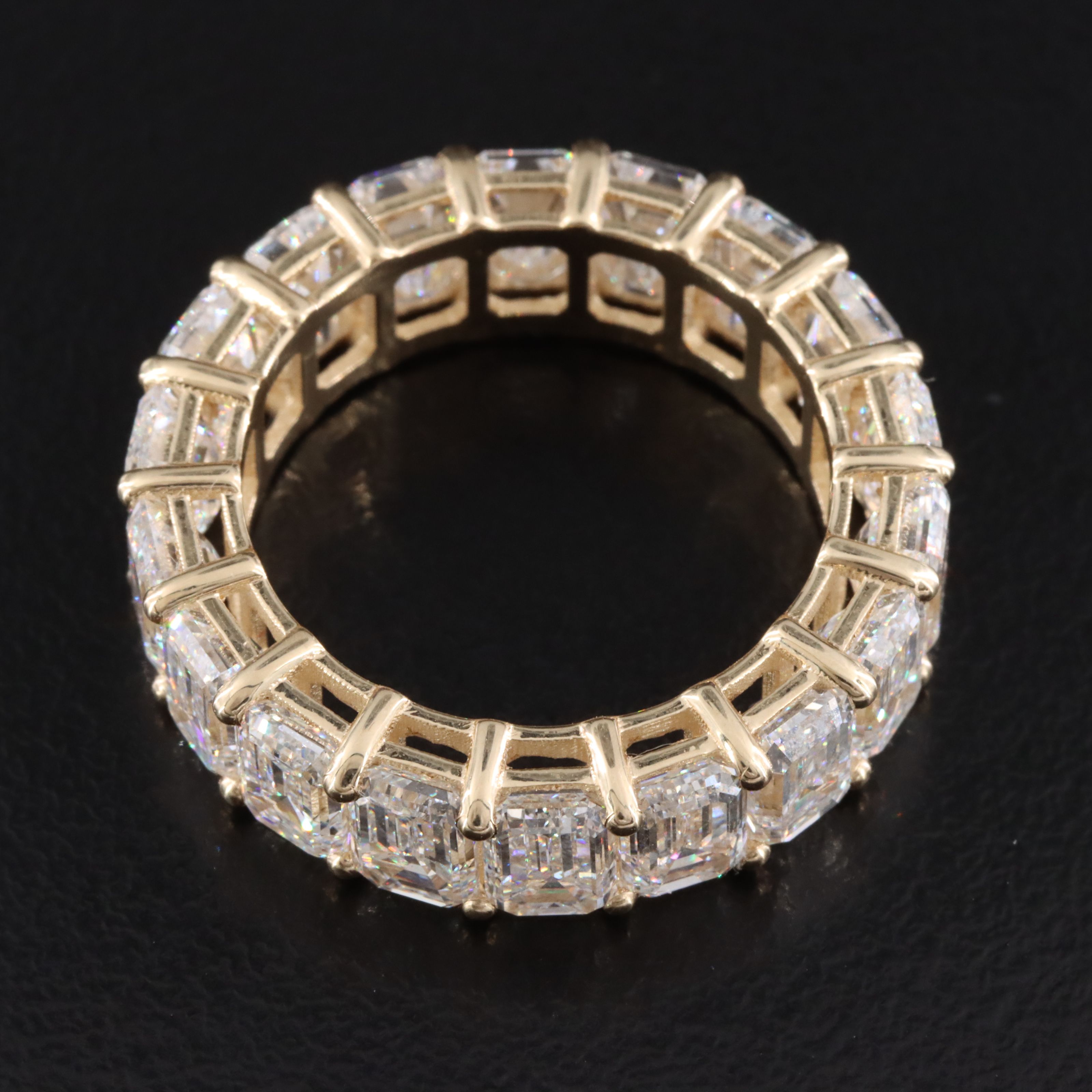 14K 12.44 CTW Lab Grown Diamond Eternity Band with IGI Jewelry Report