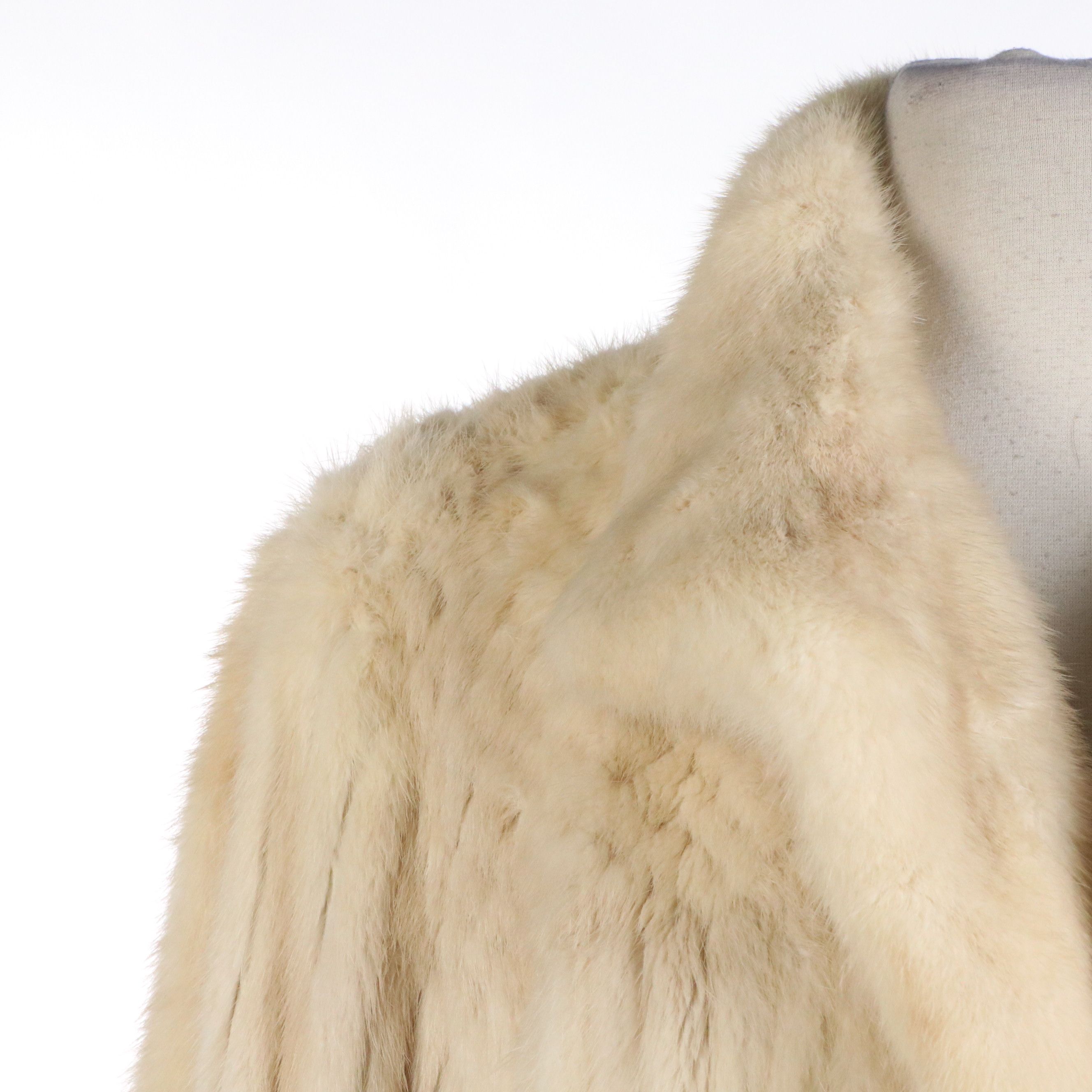 Nigbor Furs Cream Colored Mink Fur Coat