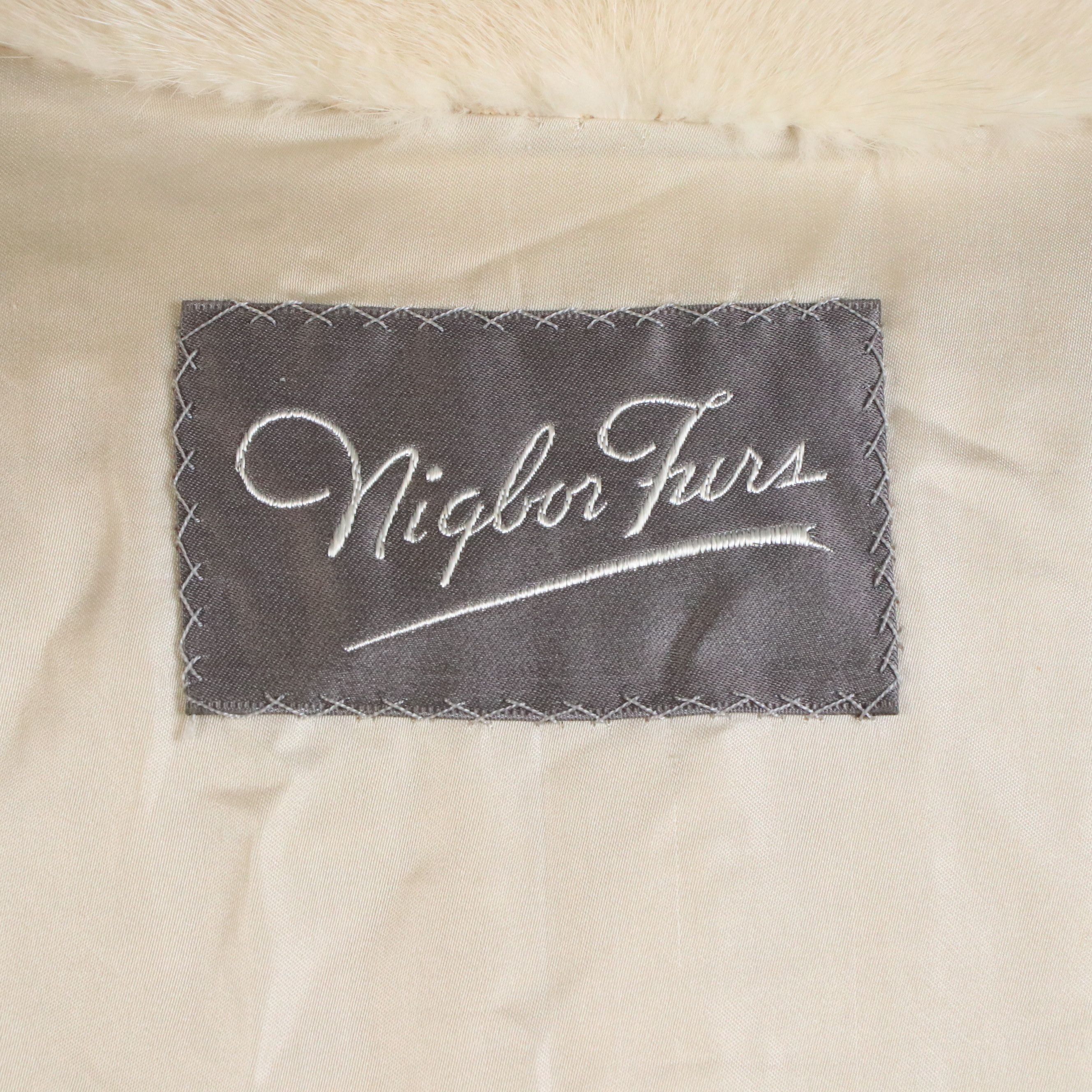 Nigbor Furs Cream Colored Mink Fur Coat