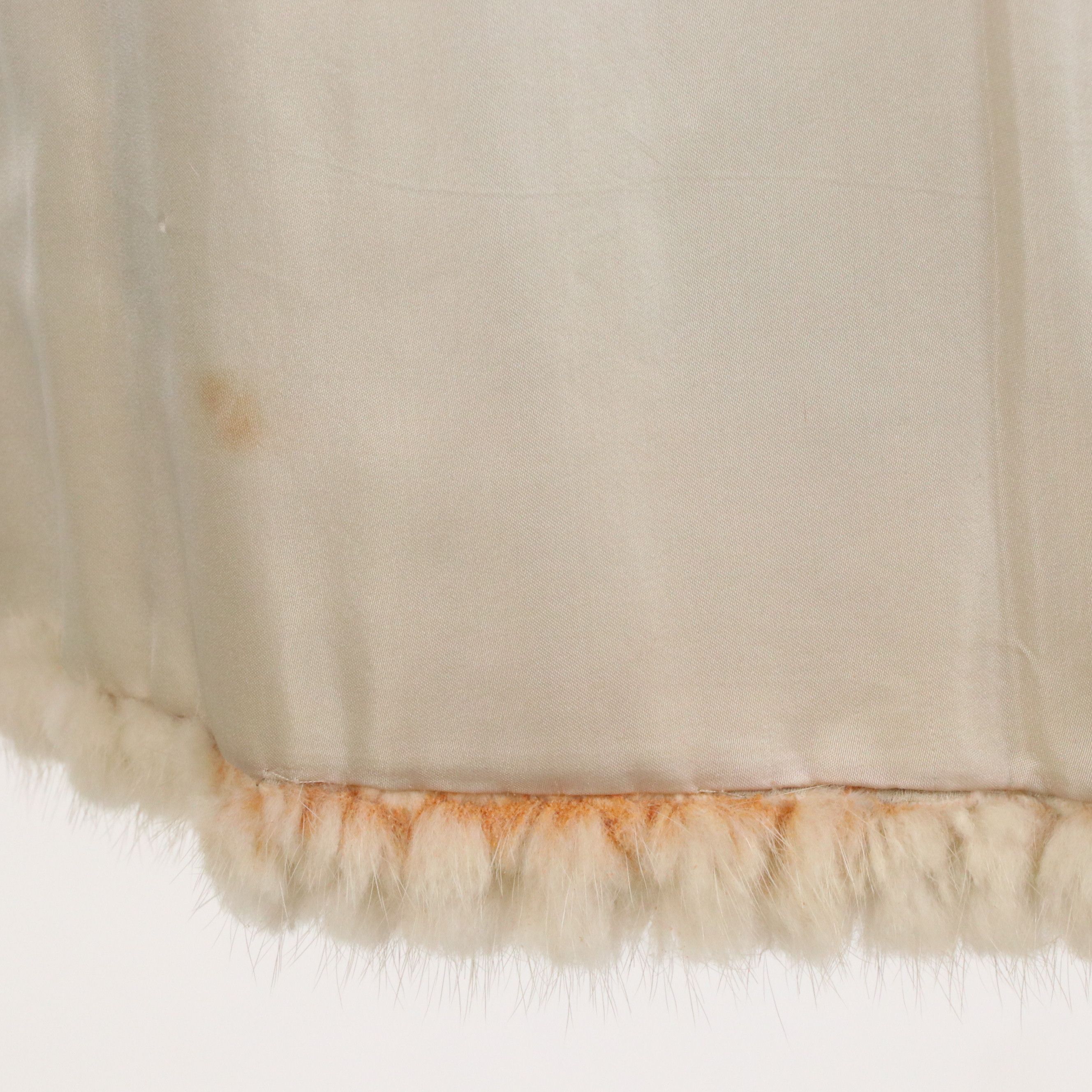 Nigbor Furs Cream Colored Mink Fur Coat