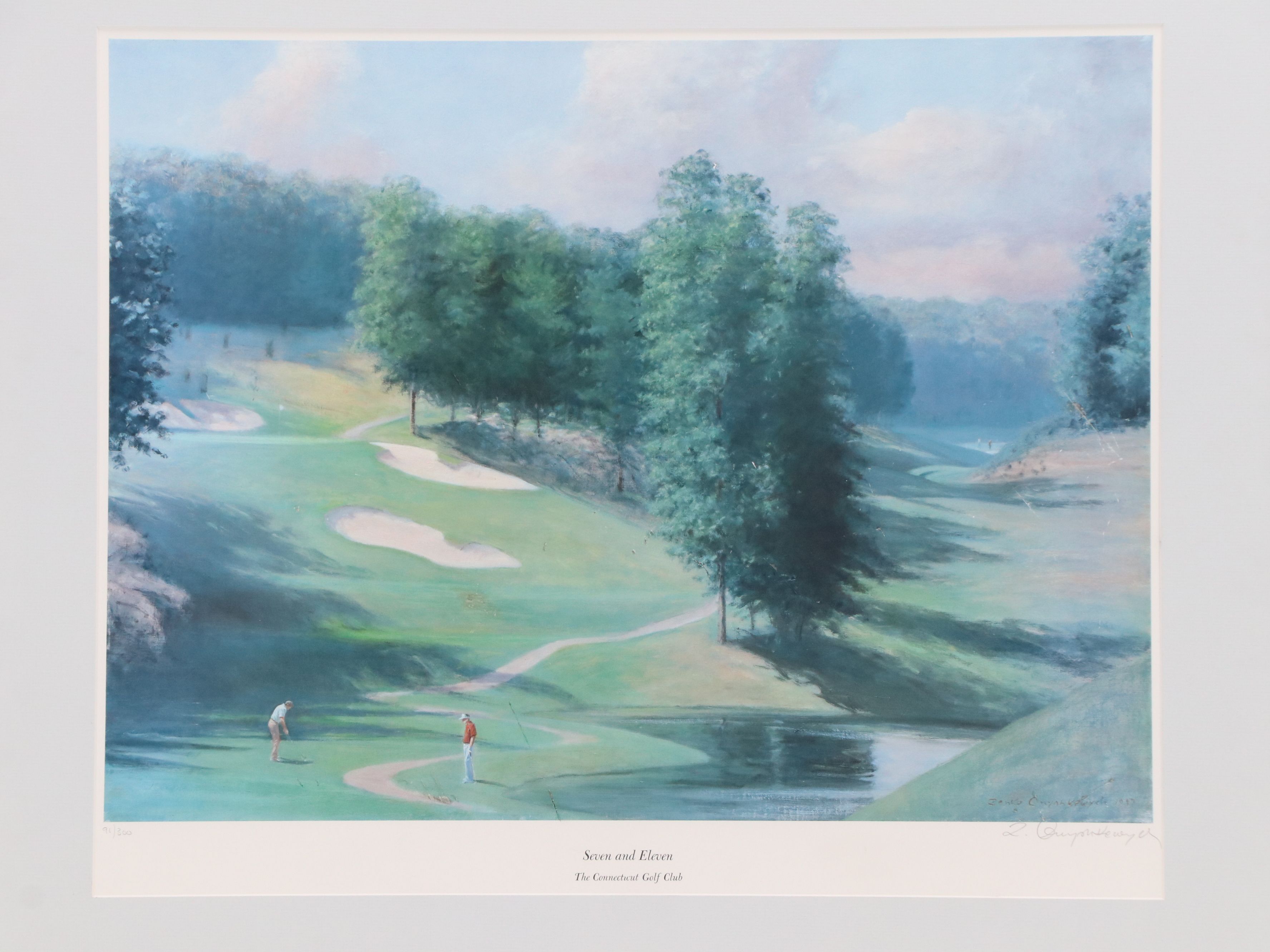 Offset Lithograph "Seven and Eleven: The Connecticut Golf Club"