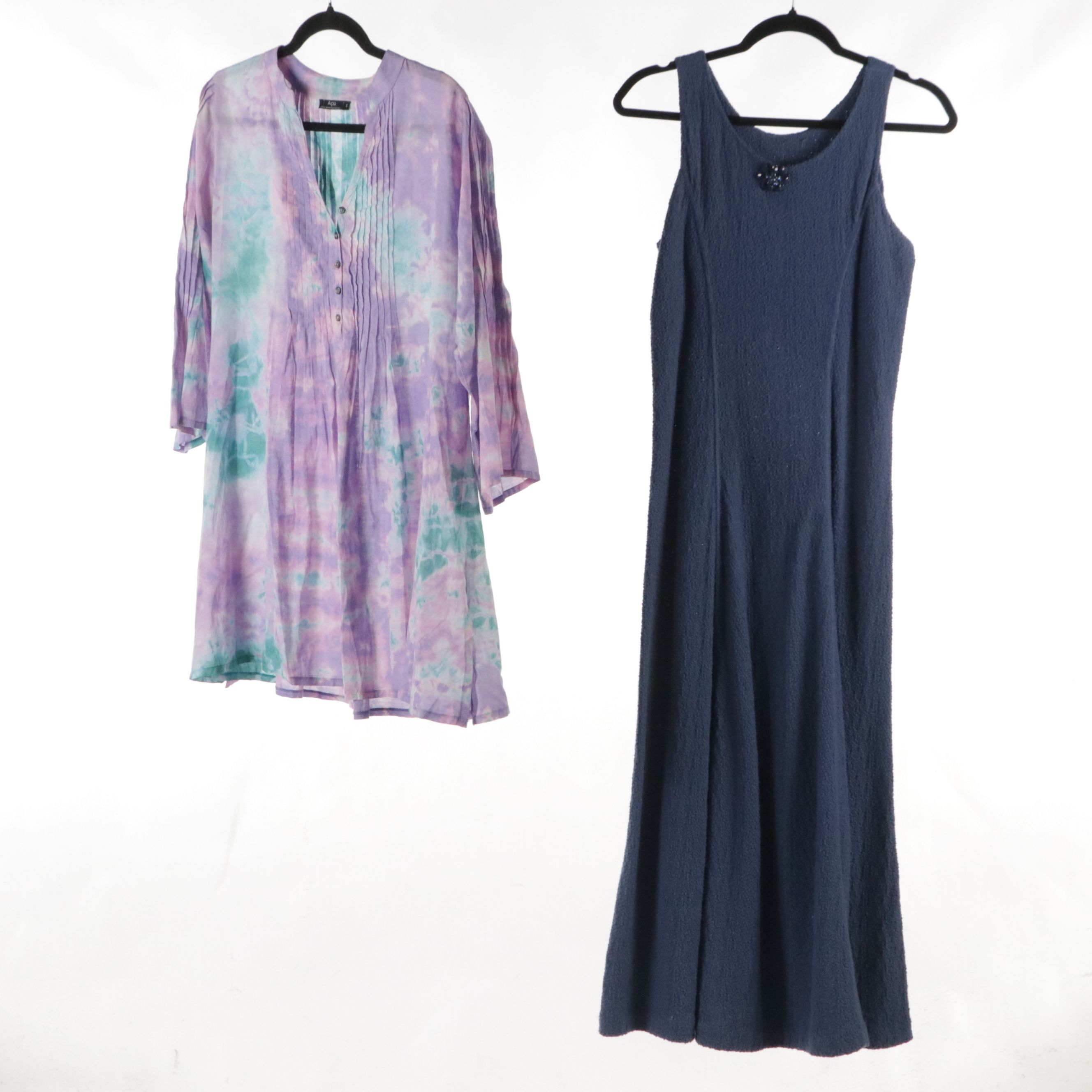 Lauren Ralph Lauren Multicolored Silk/Linen Midi Dress, Silk Midi Skirts & More